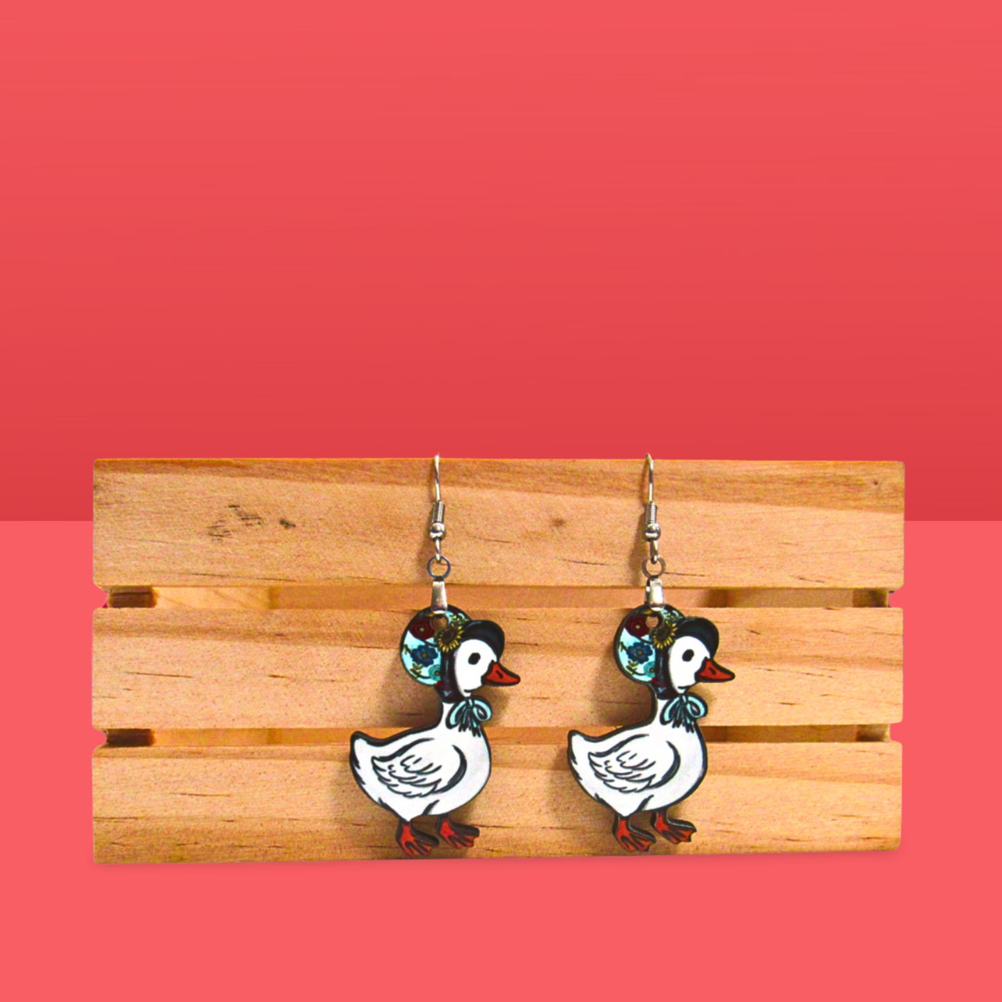 Goose Shaped Sublimated Earrings