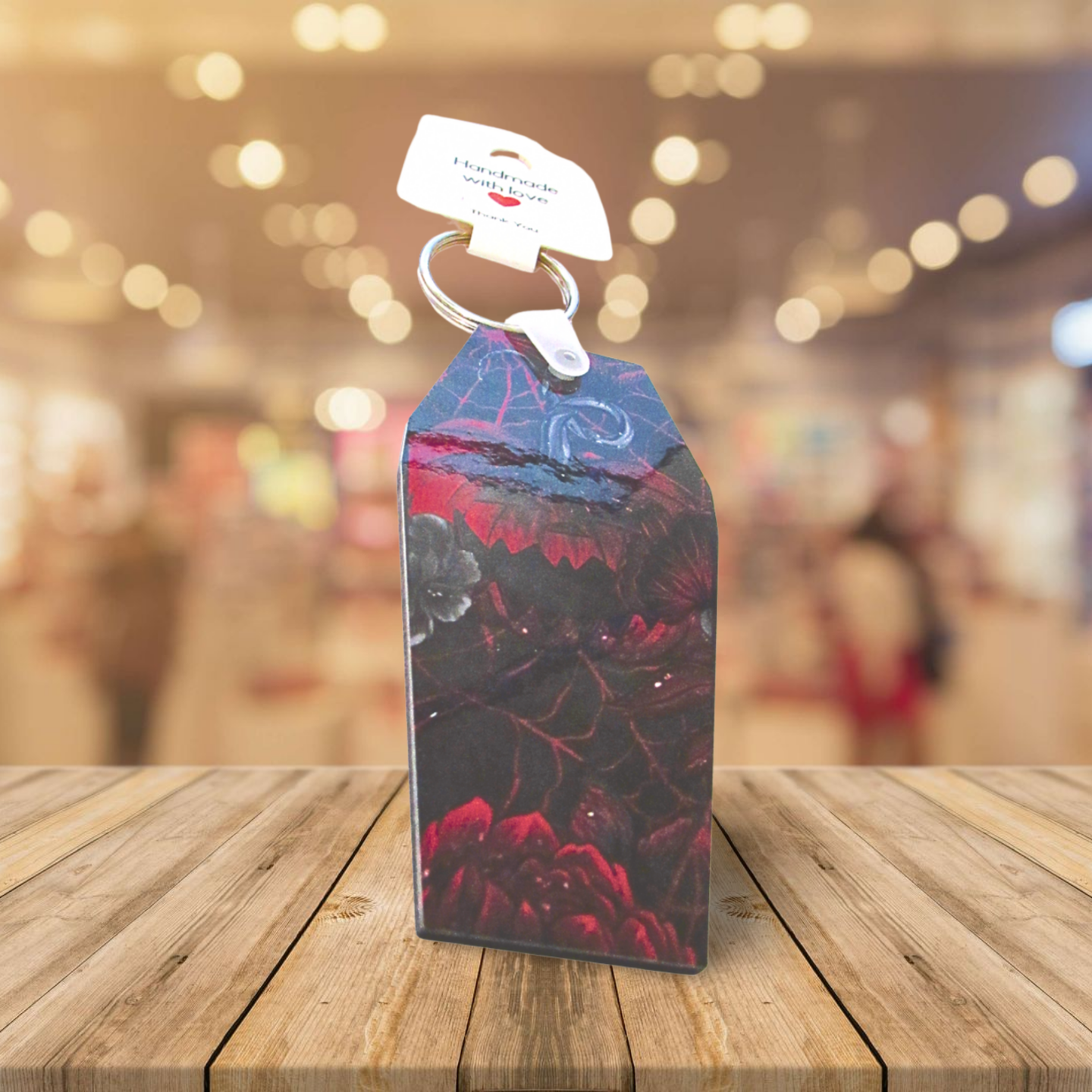 Coffin Shaped Sublimated Keychain