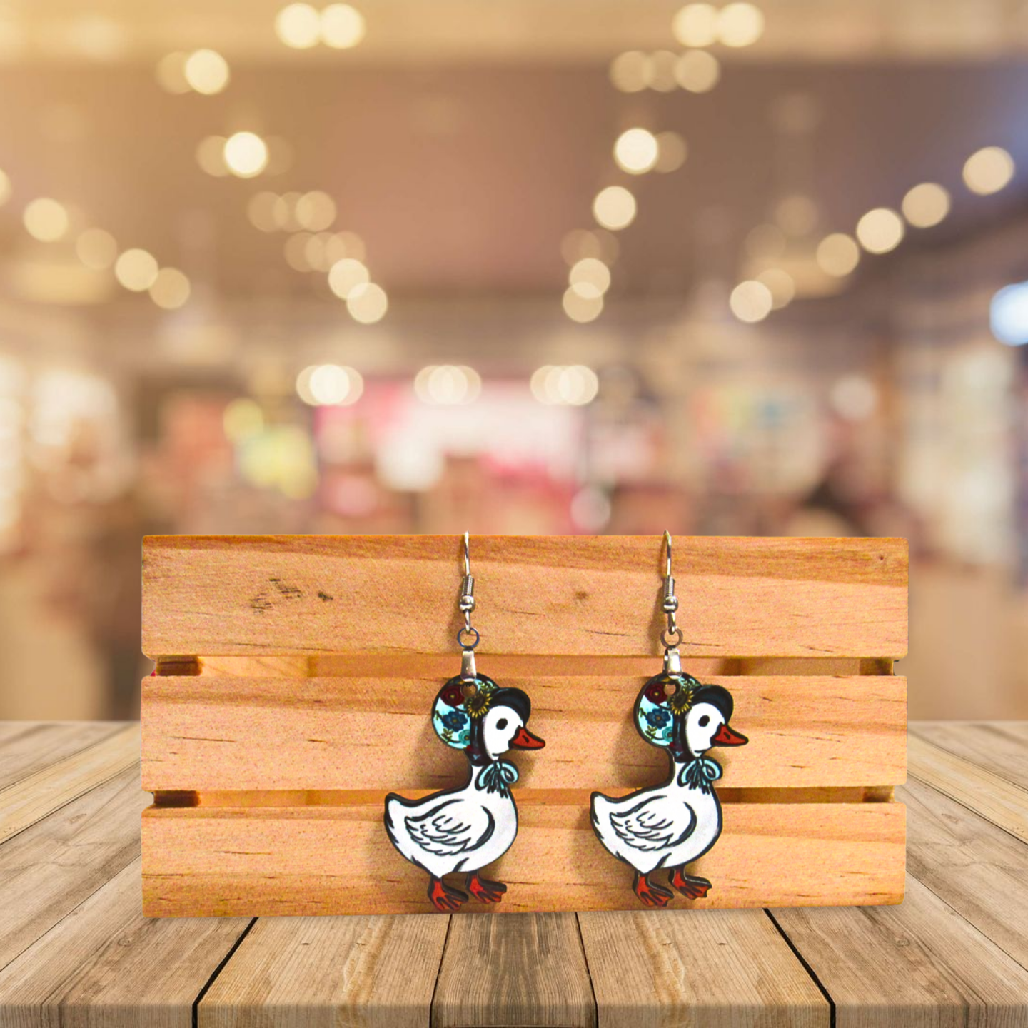Goose Shaped Sublimated Earrings