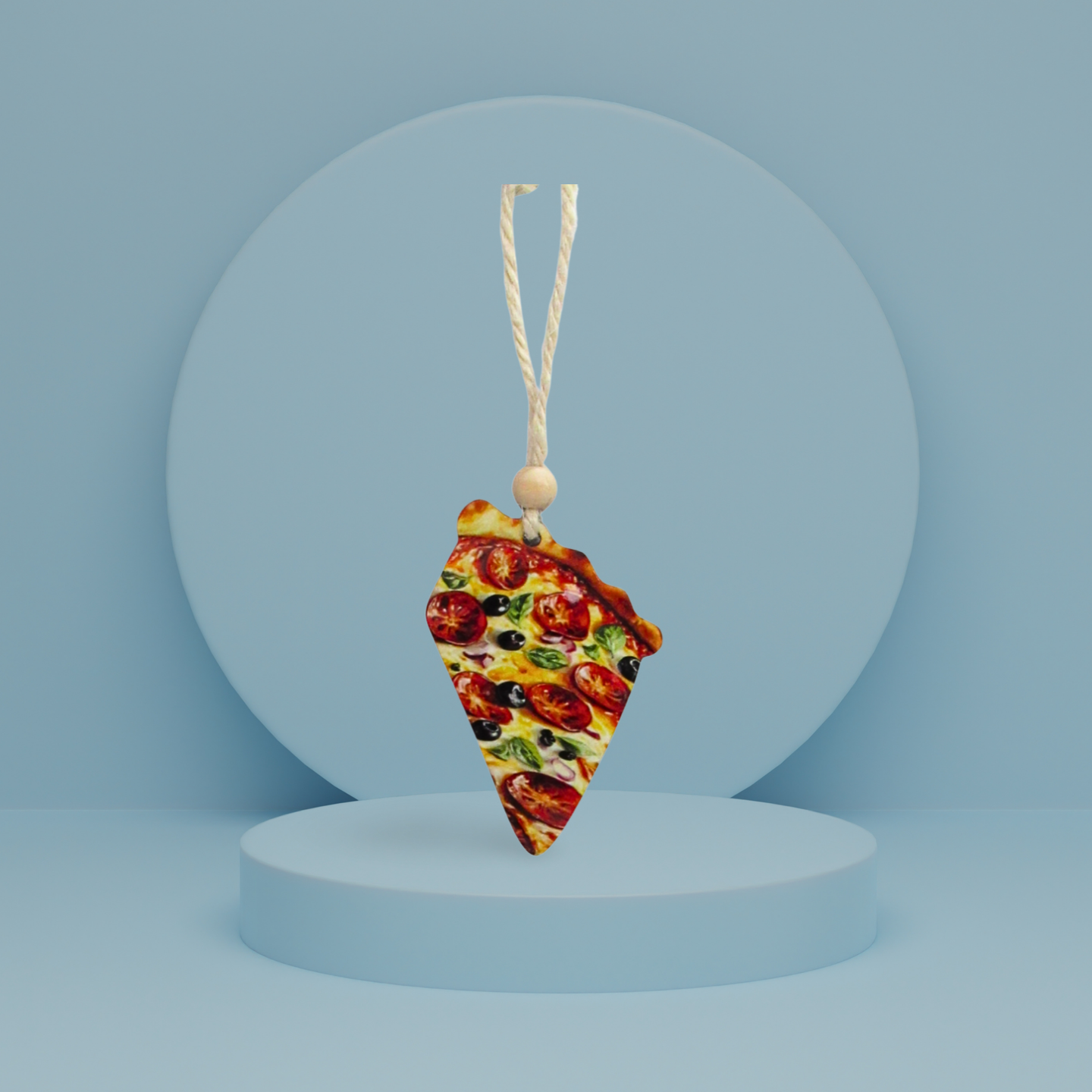 Pizza Pie Slice Shaped Sublimated Ornament