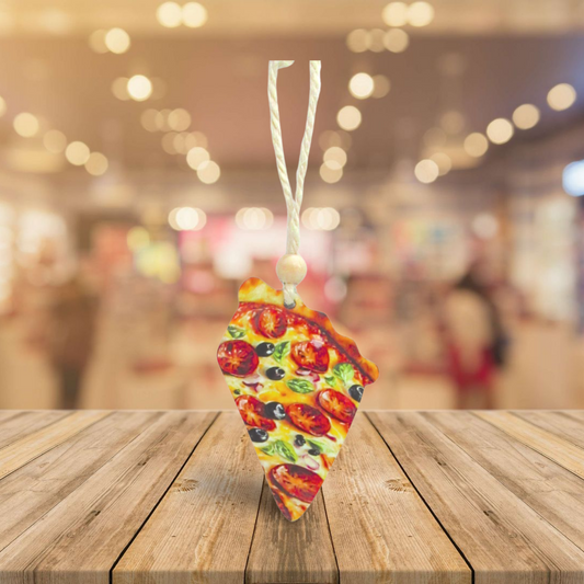 Pizza Pie Slice Shaped Sublimated Ornament