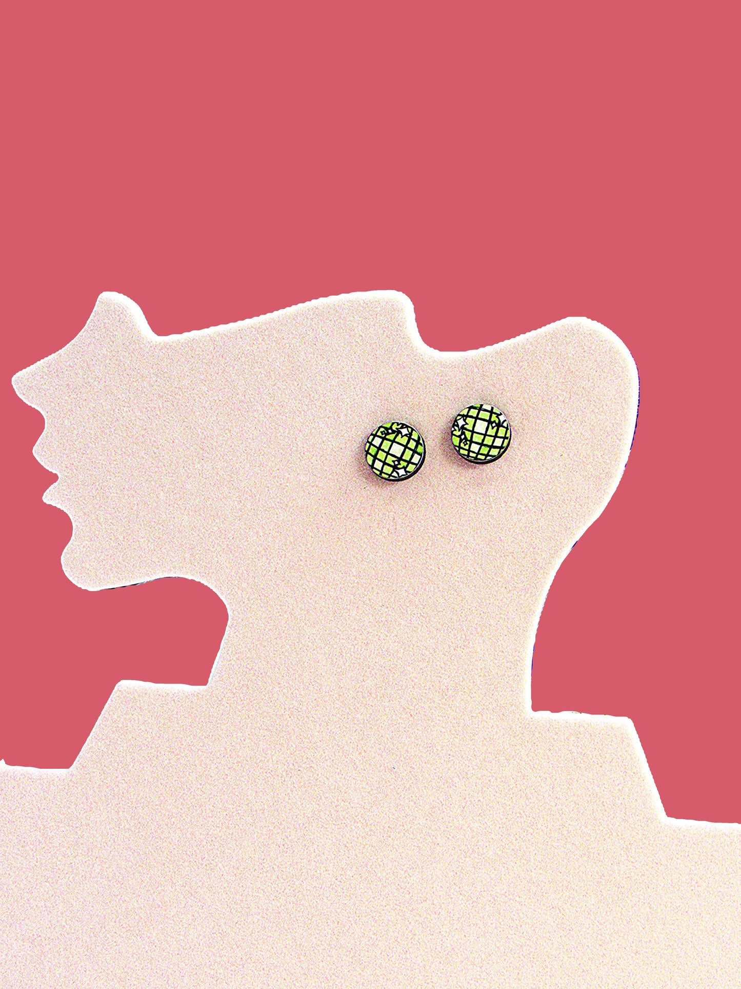Round Shaped Stud Sublimated Earrings