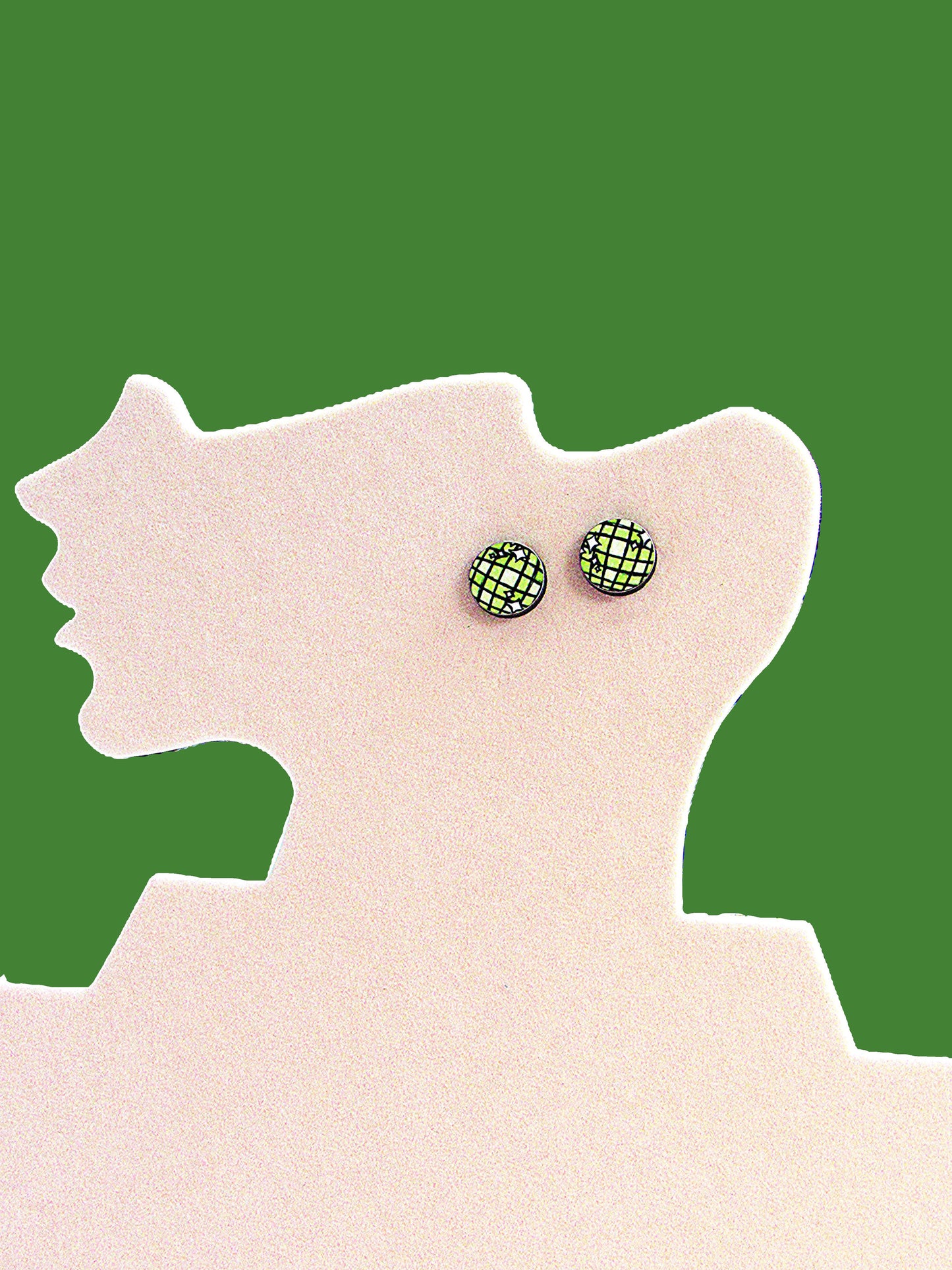 Round Shaped Stud Sublimated Earrings