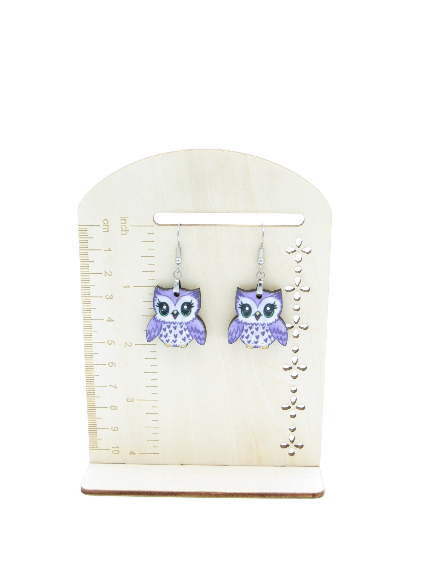 Sublimation Owl Jewelry, Lightweight MDF Wood Dangle Earrings