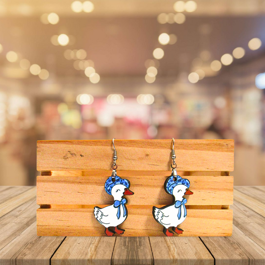 Goose Shaped Sublimated Earrings