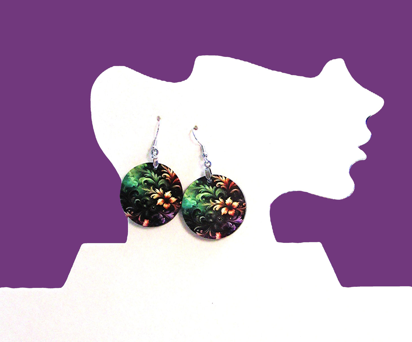 Round Shaped Sublimated 1 inch Earring