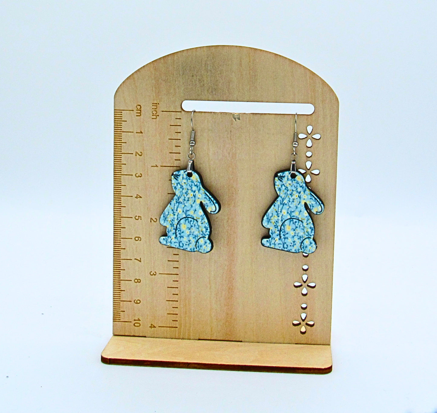MDF-Bunny Shaped Sublimated Earrings 1.5 inch