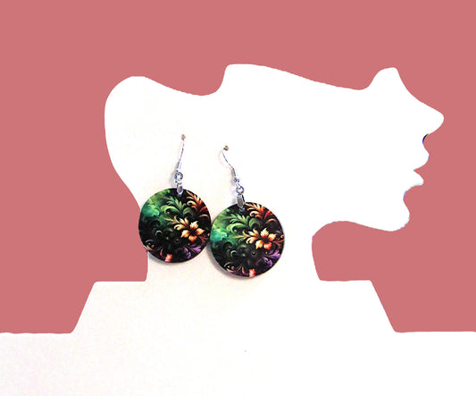 Round Shaped Sublimated 1 inch Earring