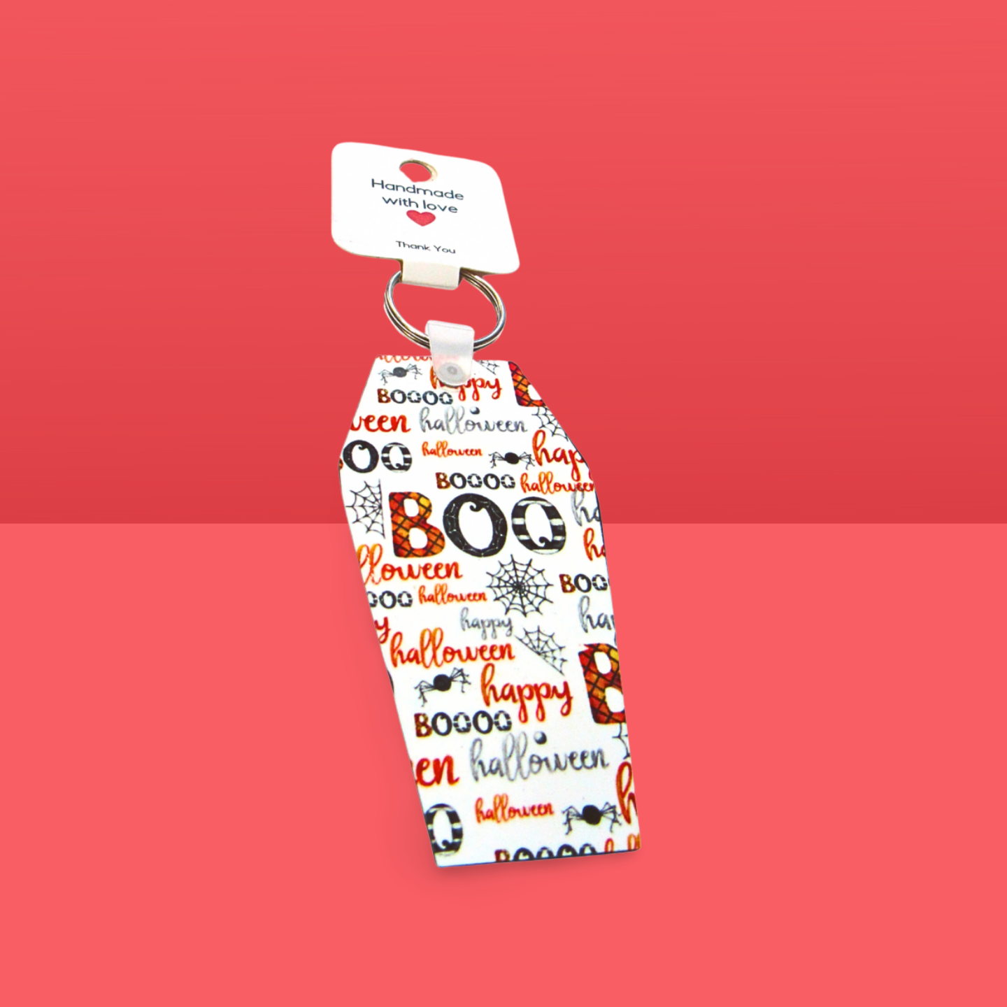 Coffin Shaped Sublimated Keychain