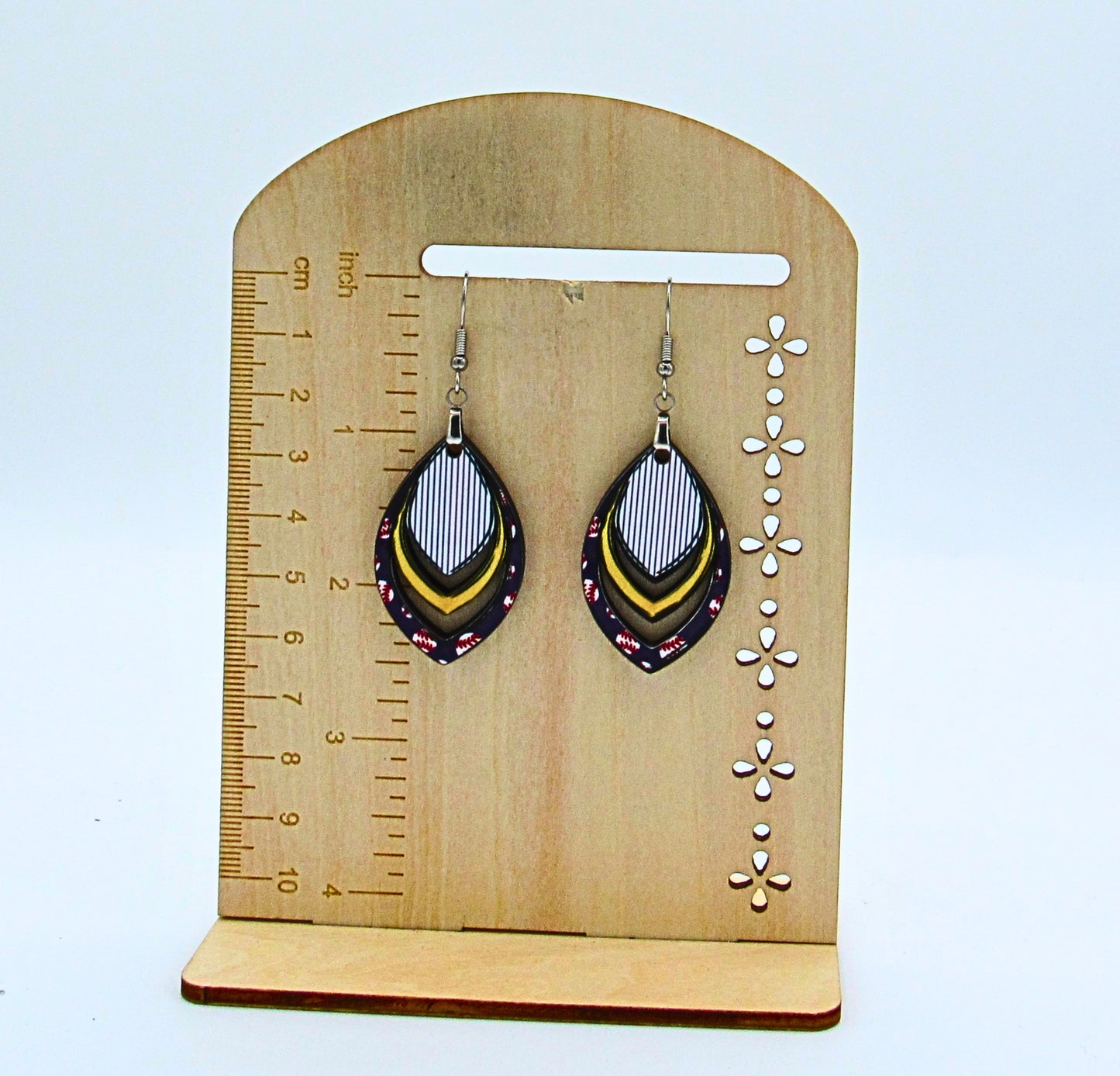 MDF-Open Teardrop Shaped Sublimated Earrings 1.5 inch