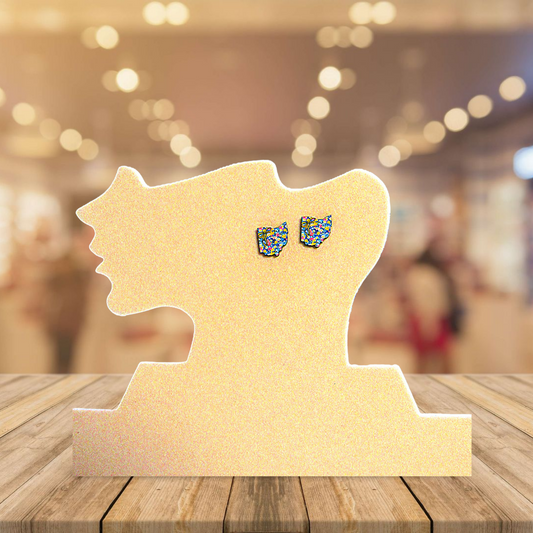 Ohio Shaped Sublimated Stud Earrings