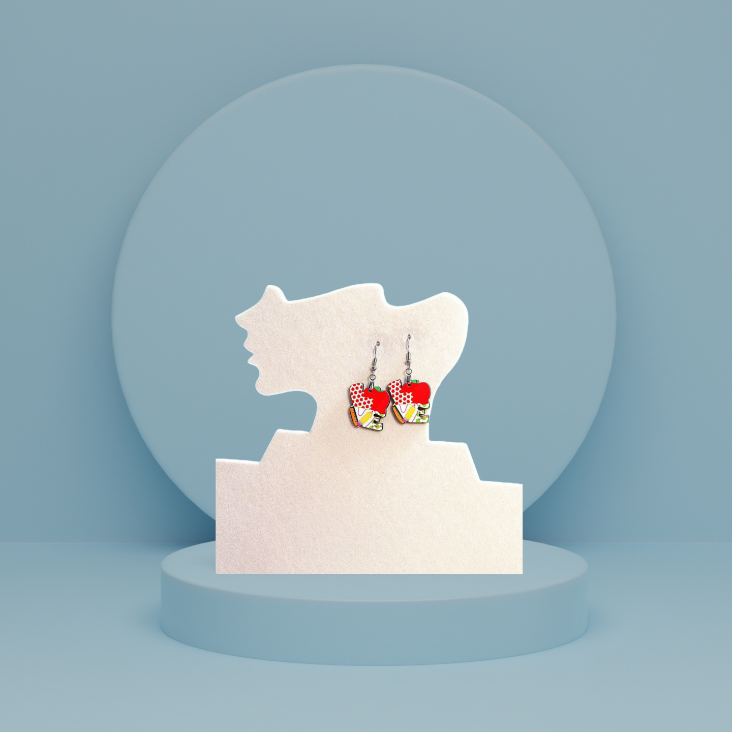 LOVE Shaped Sublimated Earrings 1 inch