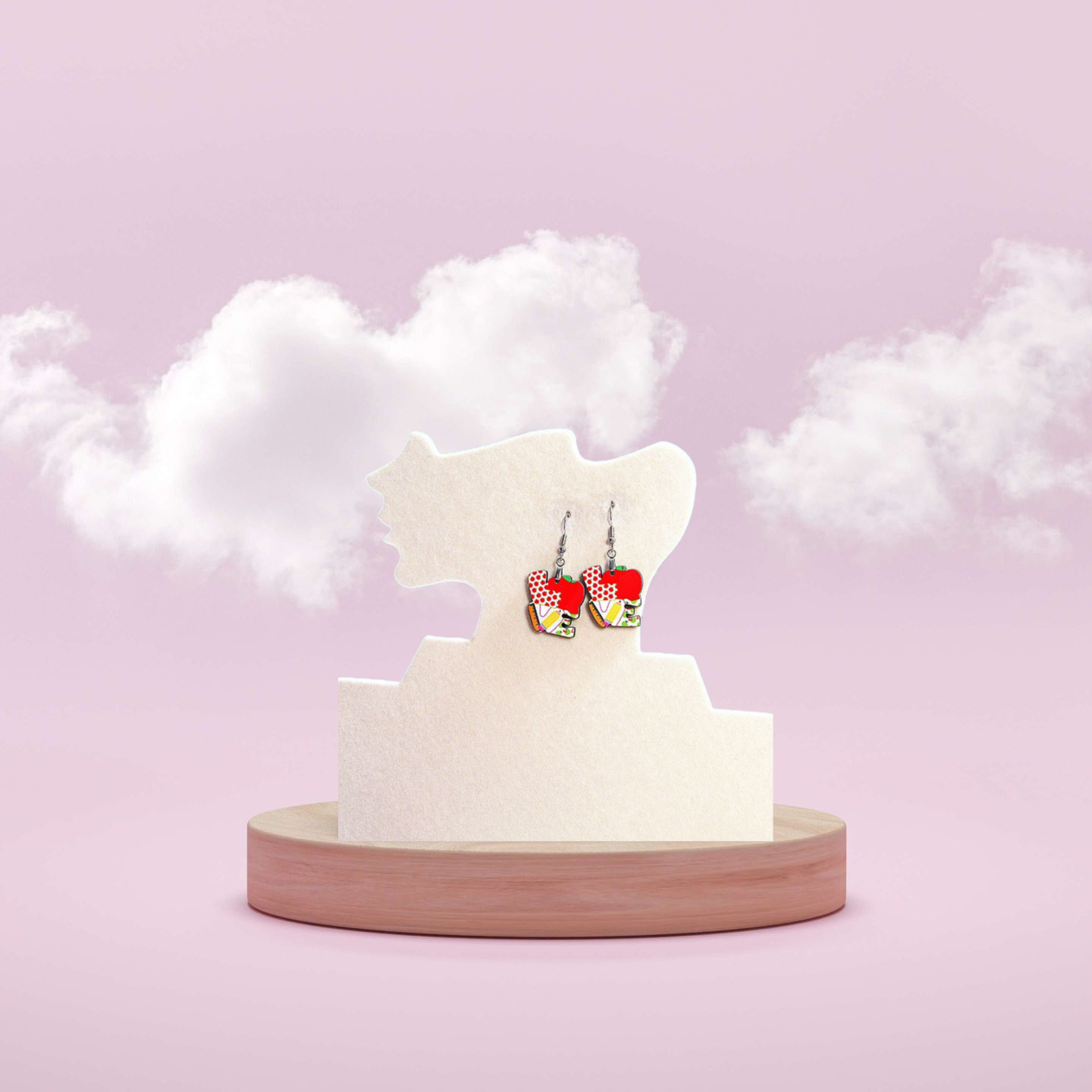 LOVE Shaped Sublimated Earrings 1 inch