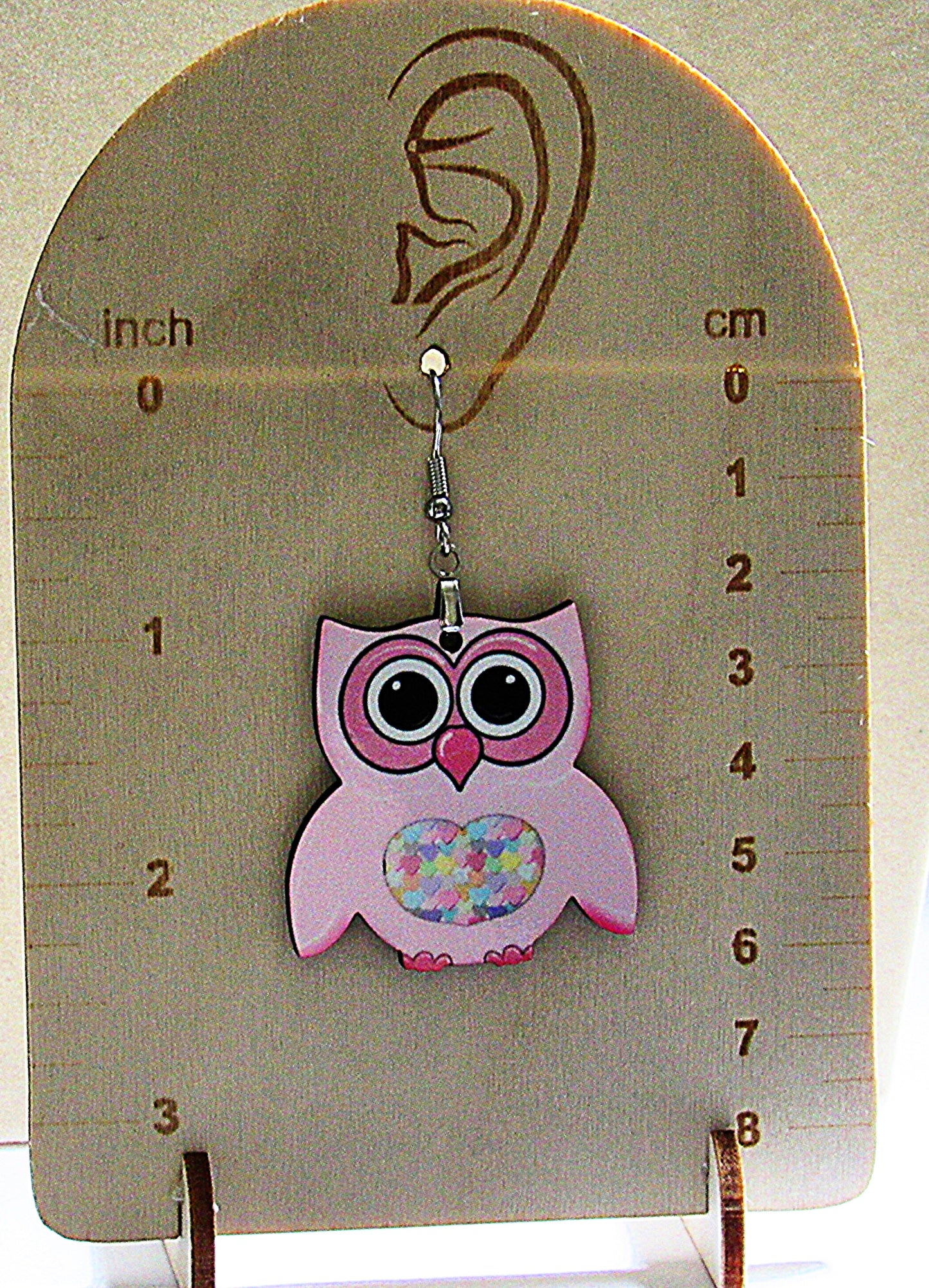 Owl Shaped Sublimated Earrings