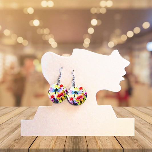 Round Shaped Sublimated 1 inch Earrings