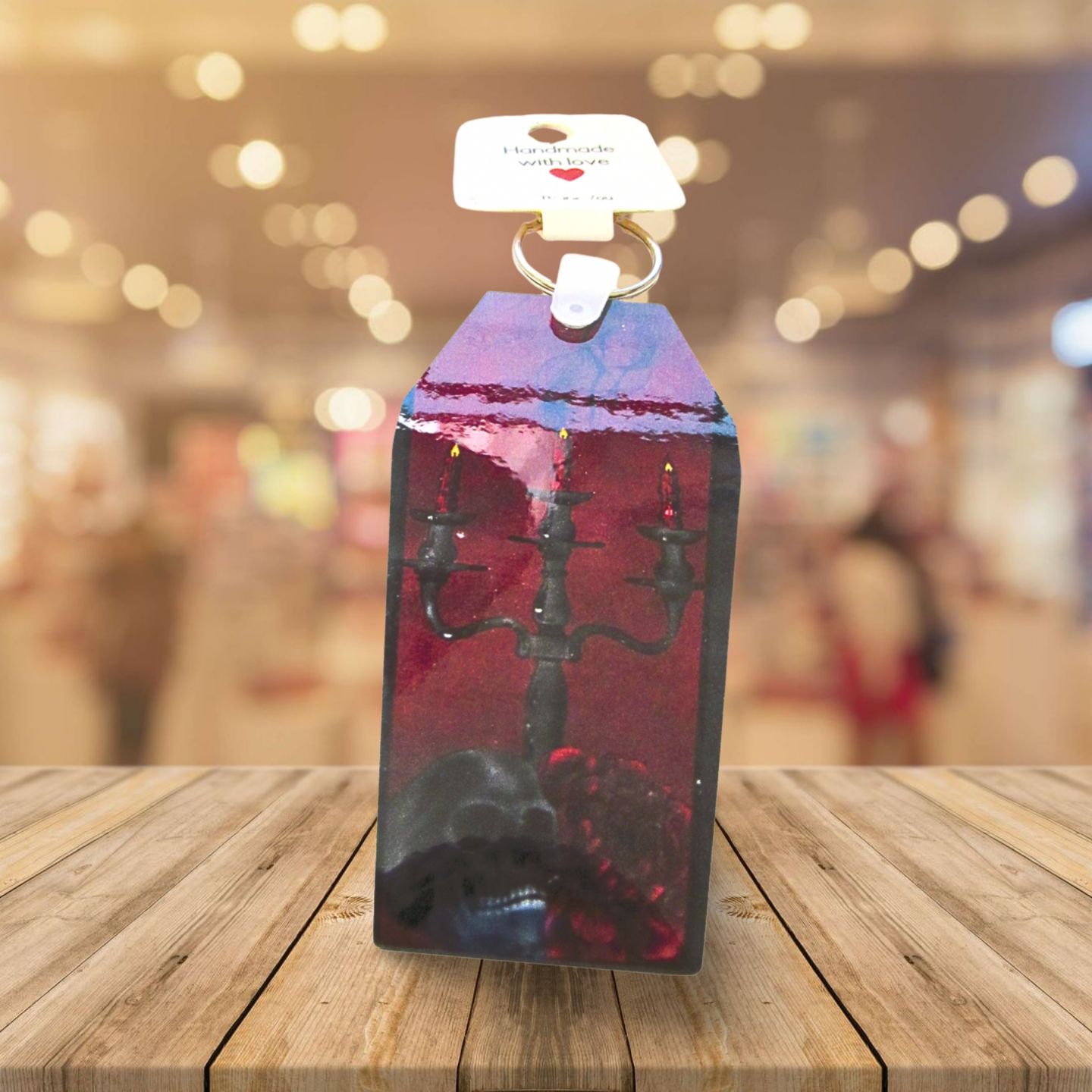 Coffin Shaped Sublimated Keychain