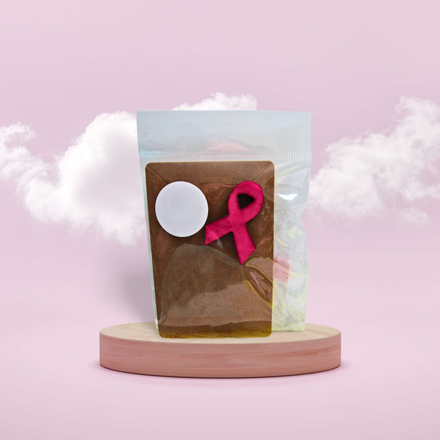 Breast Cancer Awareness Ribbon Shaped Sublimated Pin