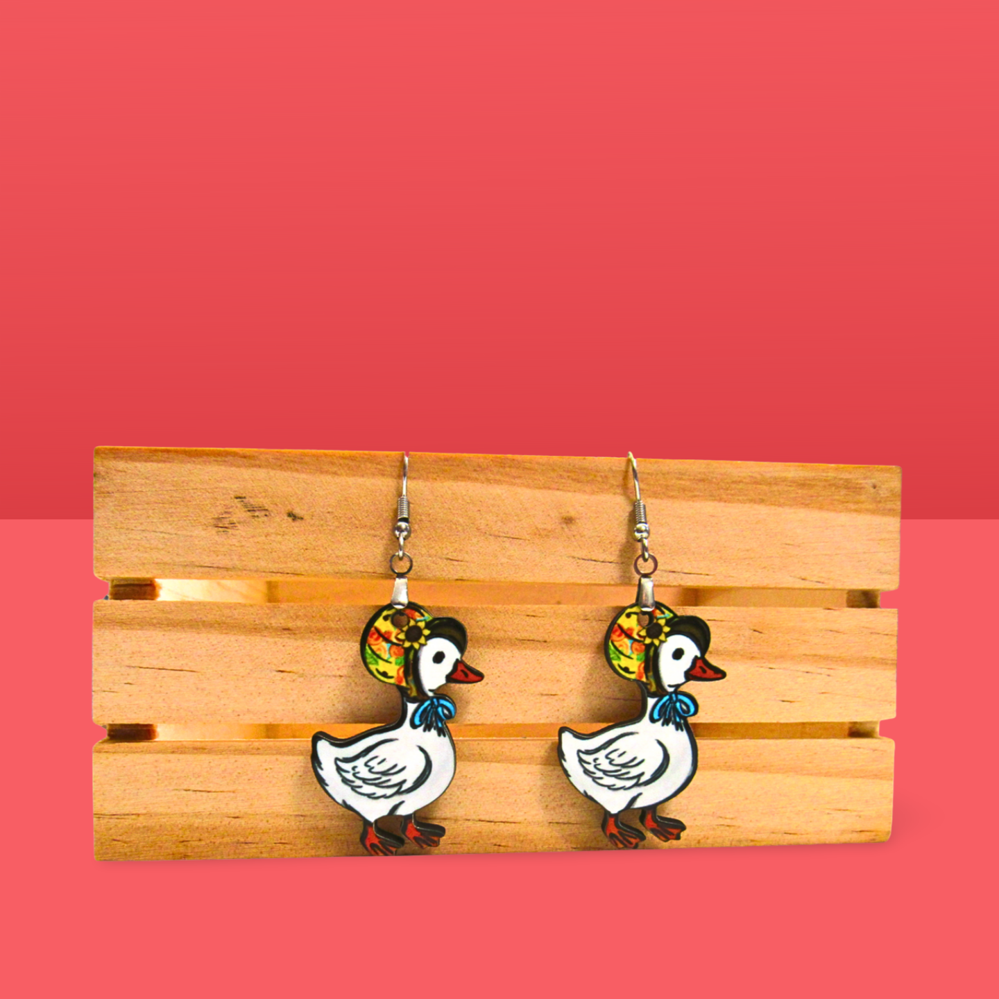 Goose Shaped Sublimated Earrings