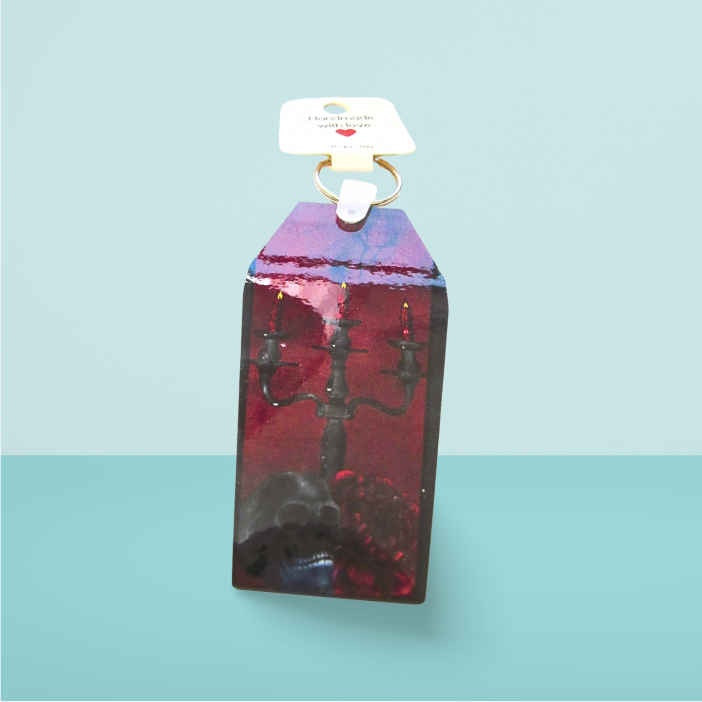 Coffin Shaped Sublimated Keychain