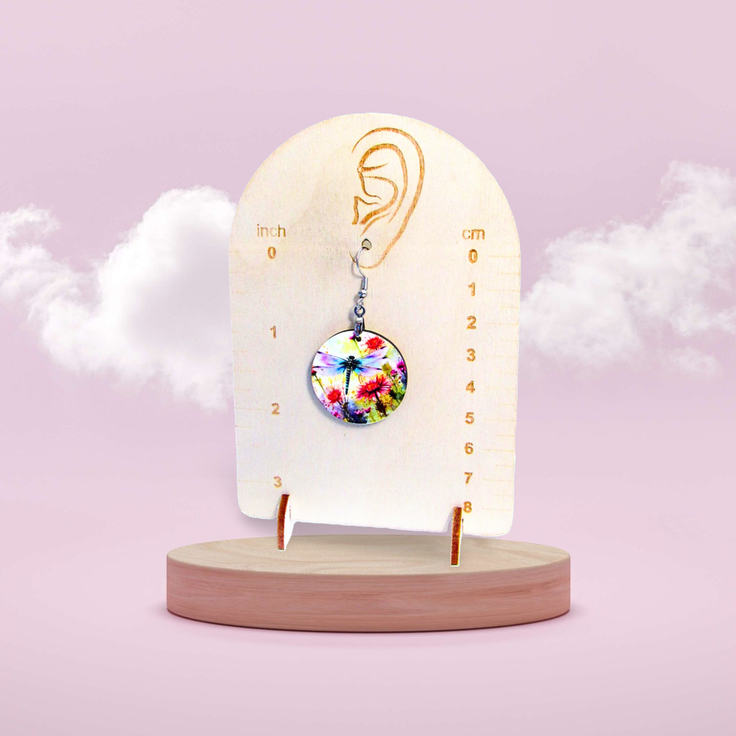 Round Shaped Sublimated 1 inch Earrings