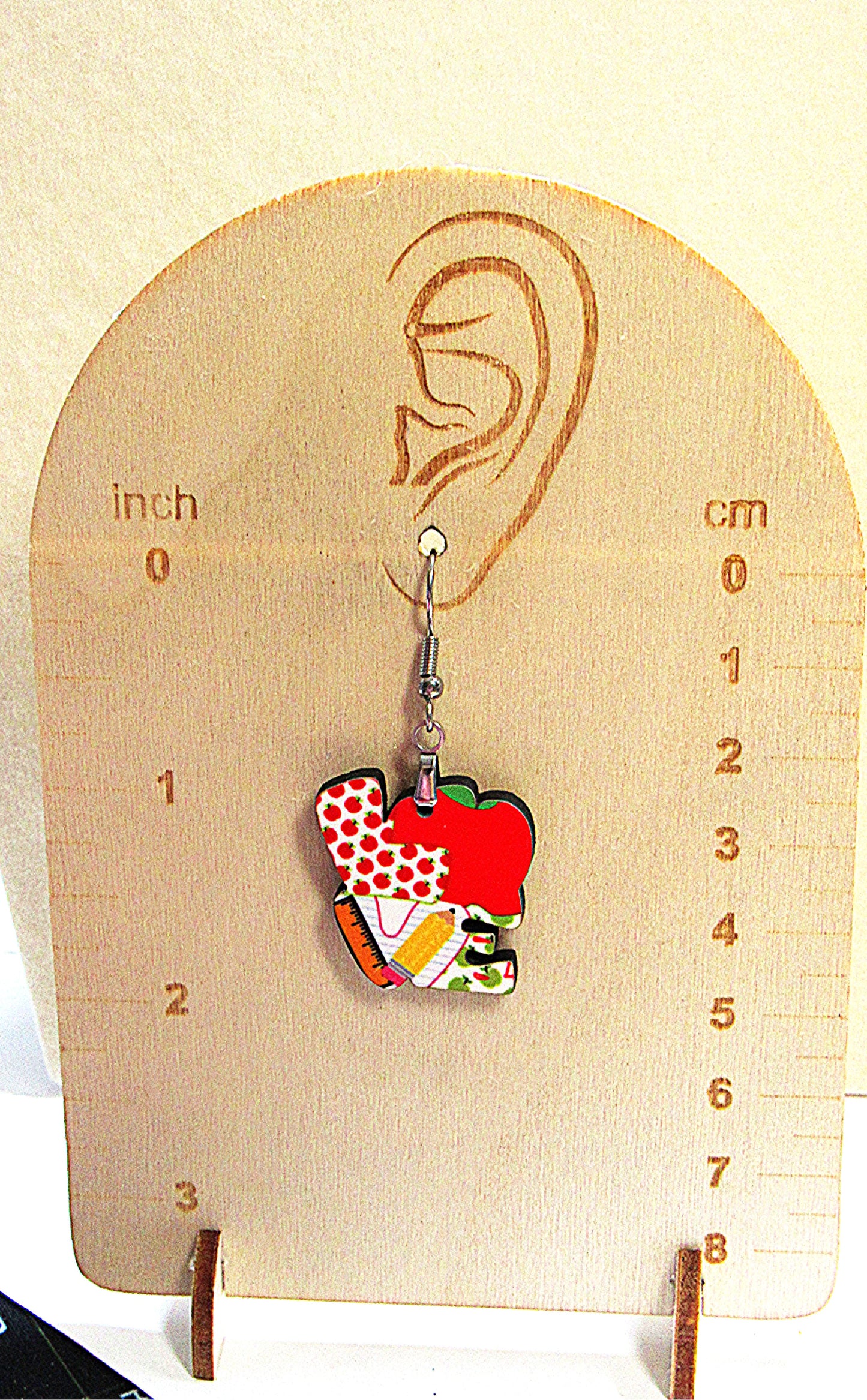 LOVE Shaped Sublimated Earrings 1 inch