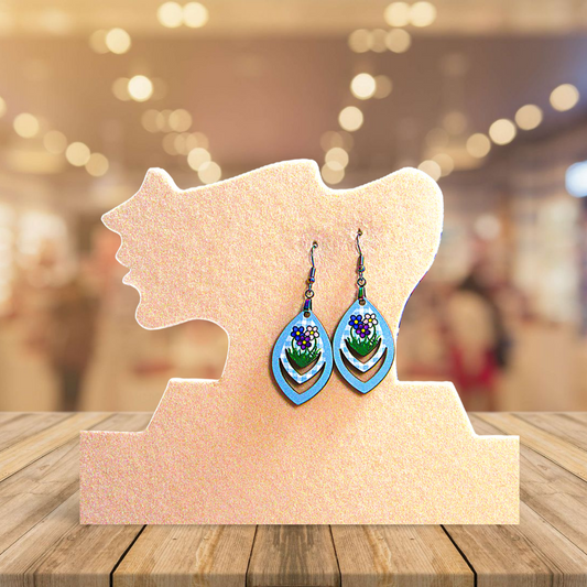 Open Teardrop Shaped Sublimated Earrings 1.5 inch