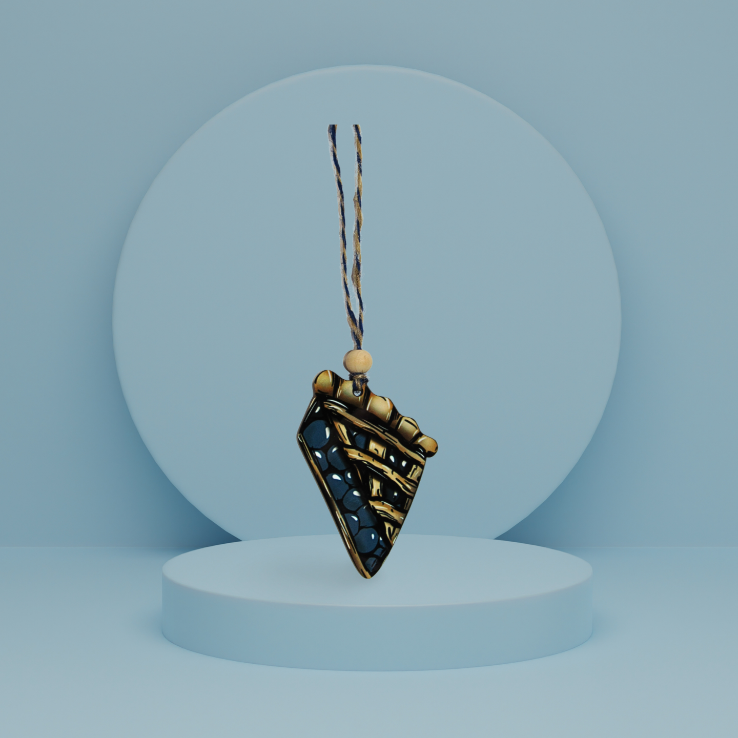 Pie Slice Shaped Sublimated Ornament