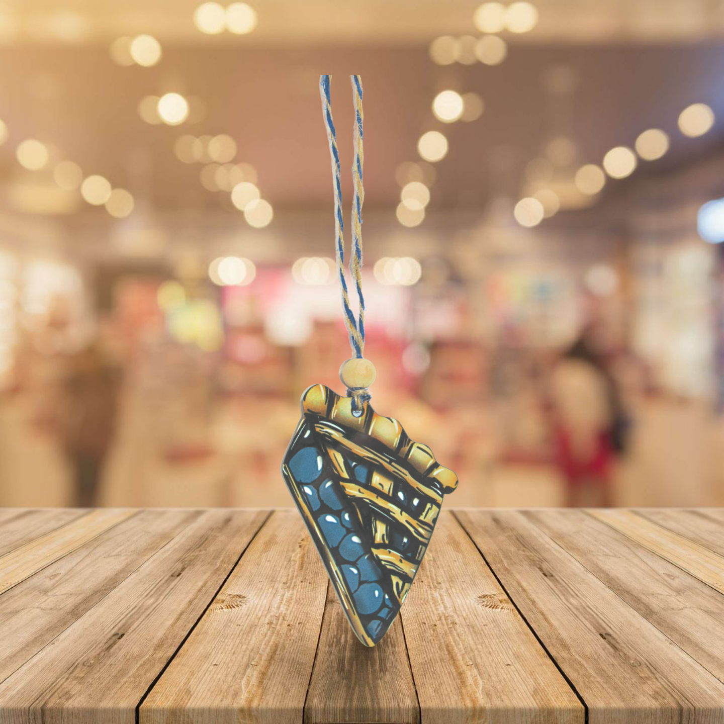 Pie Slice Shaped Sublimated Ornament
