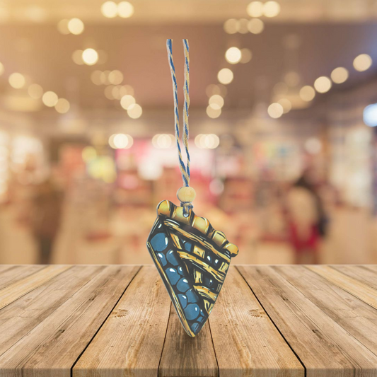 Pie Slice Shaped Sublimated Ornament