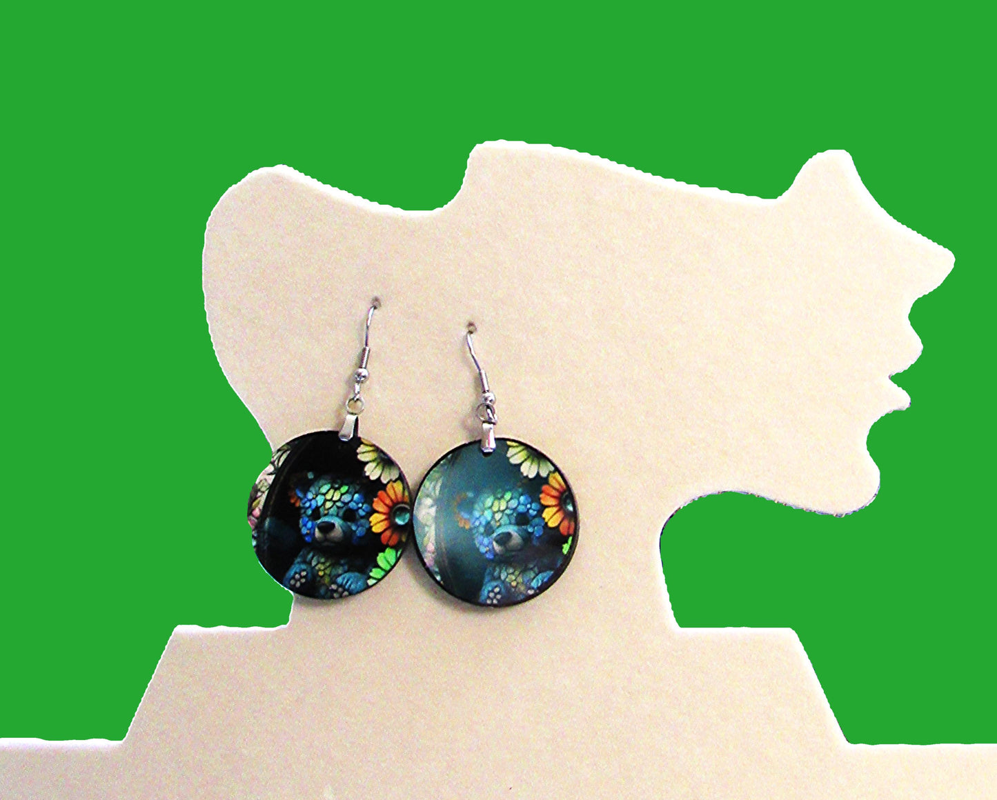 Round Shaped Sublimated 1 inch Earrings