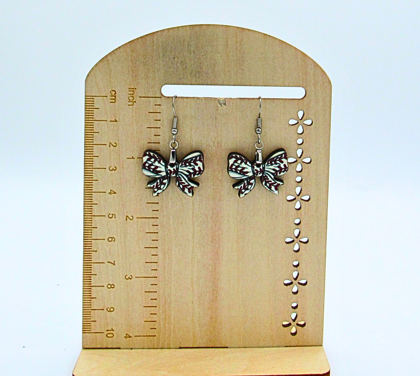 MDF-Bow Shaped Sublimated Earrings 1 inch