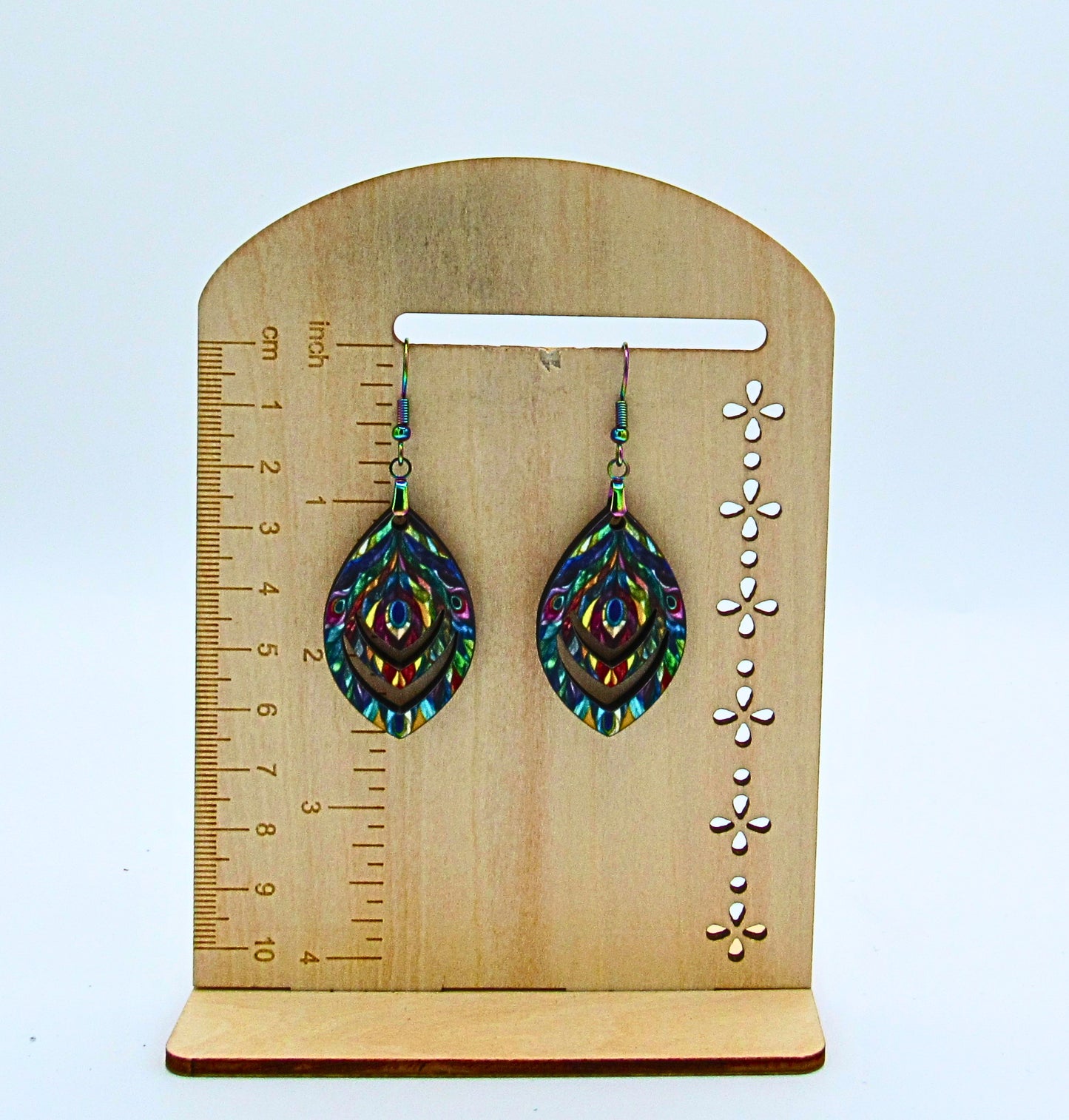 MDF-Open Teardrop Shaped Sublimated Earrings 1.5 inch