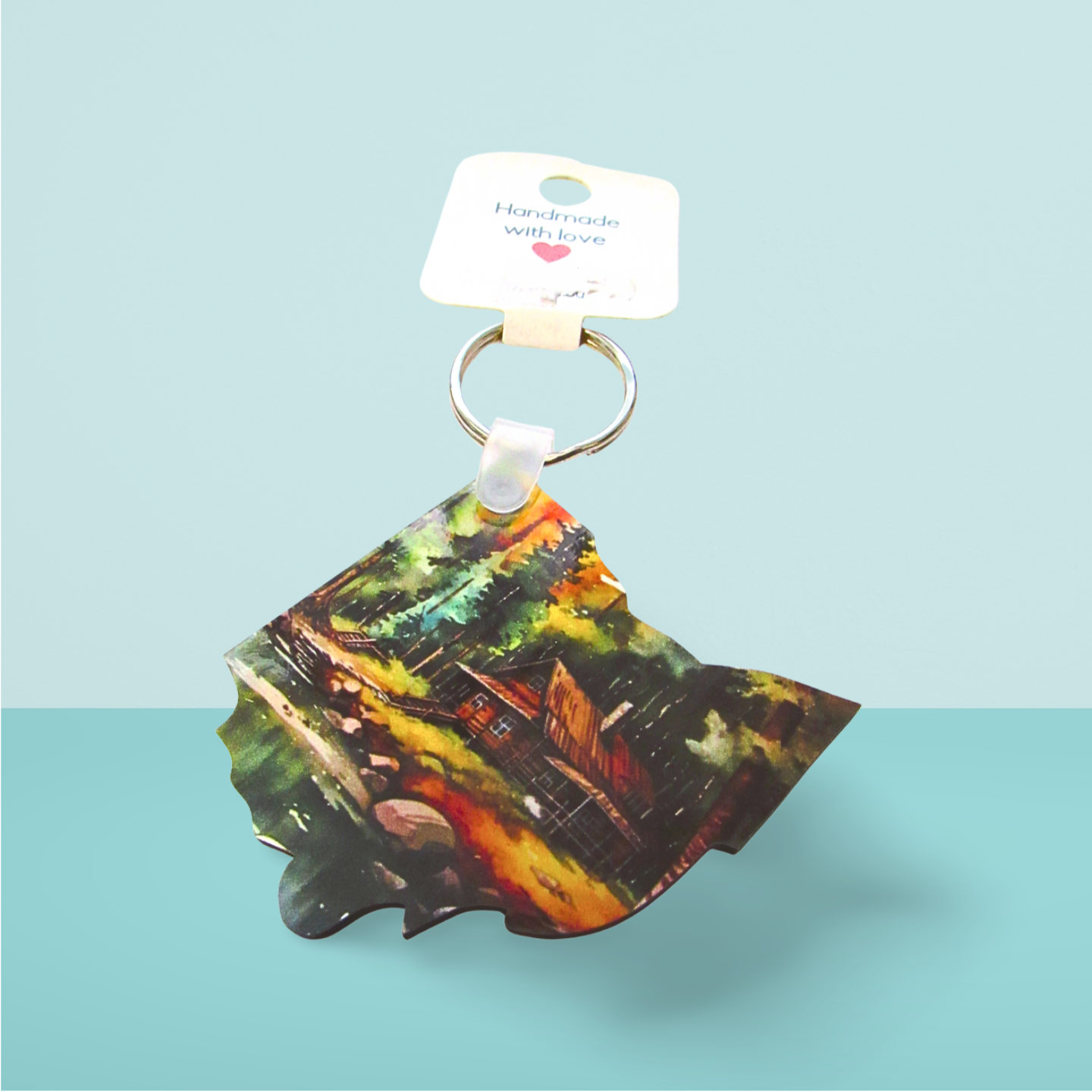 Ohio Shaped Sublimated Keychain