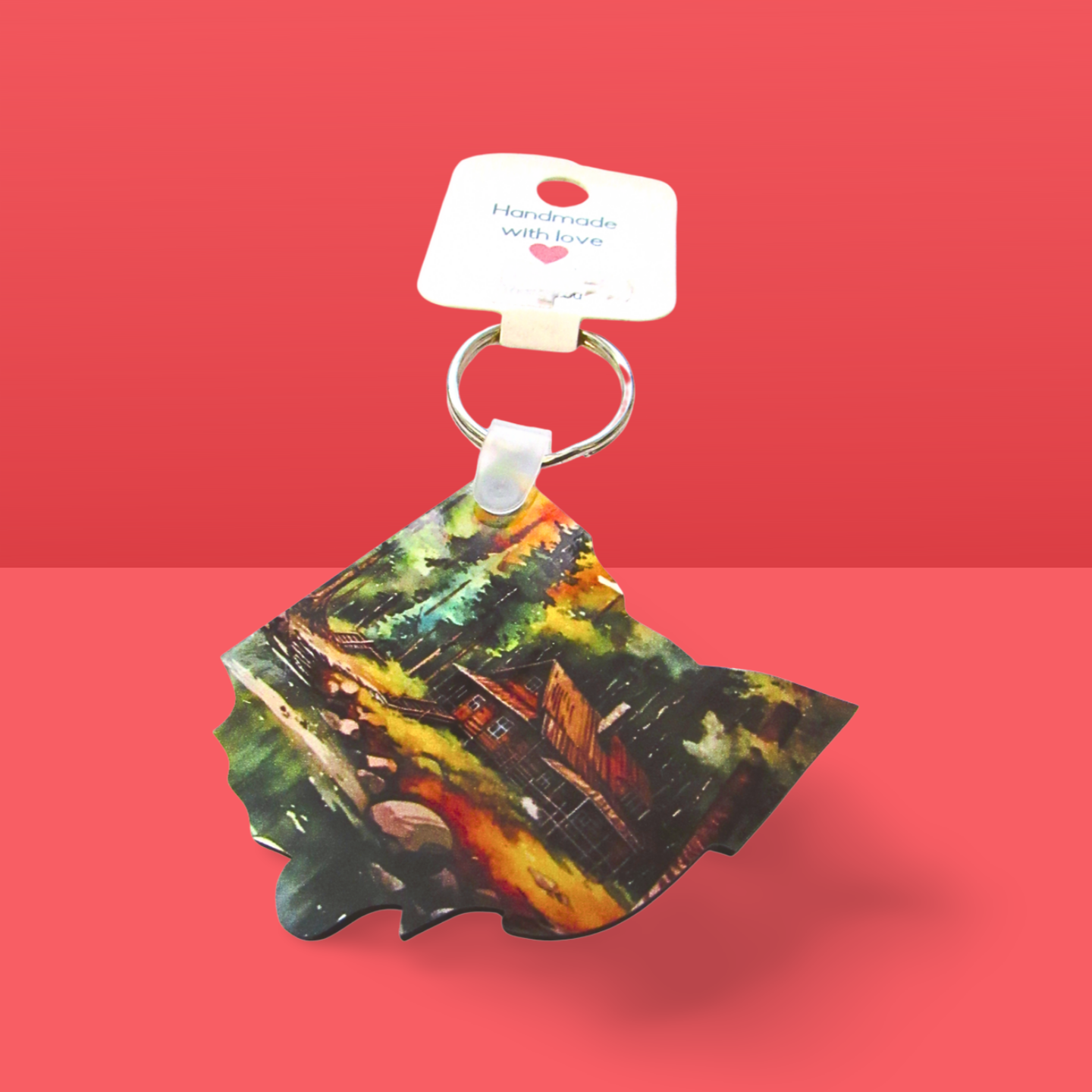 Ohio Shaped Sublimated Keychain