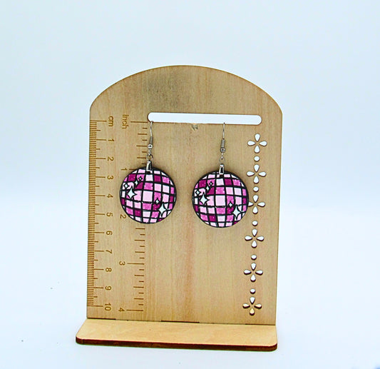 MDF-Round Shaped Sublimated 1 inch Earring