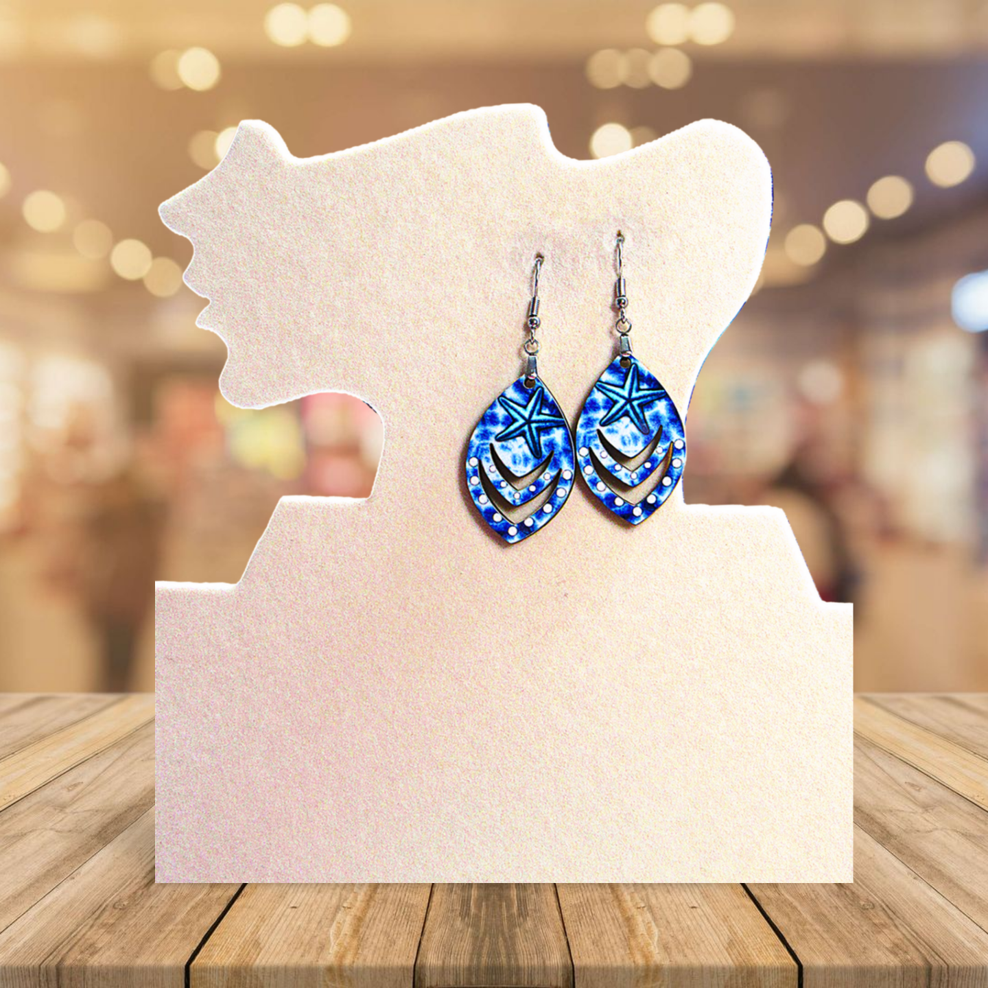 Open Teardrop Shaped Sublimated Earrings 1.5 inch