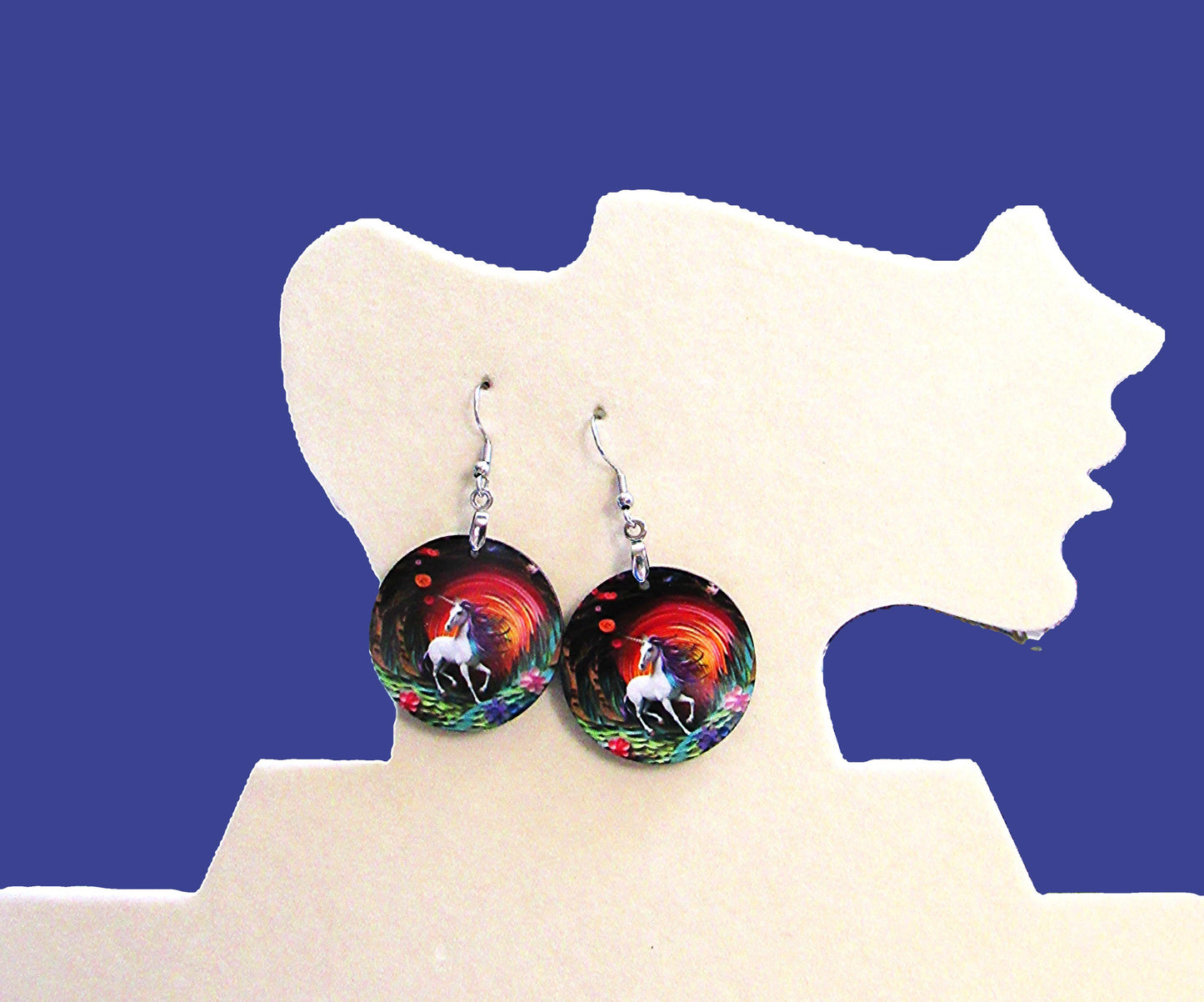 Round Shaped Sublimated 1 inch Earrings