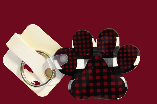 Paw Print Shaped Sublimated Keychain MDF