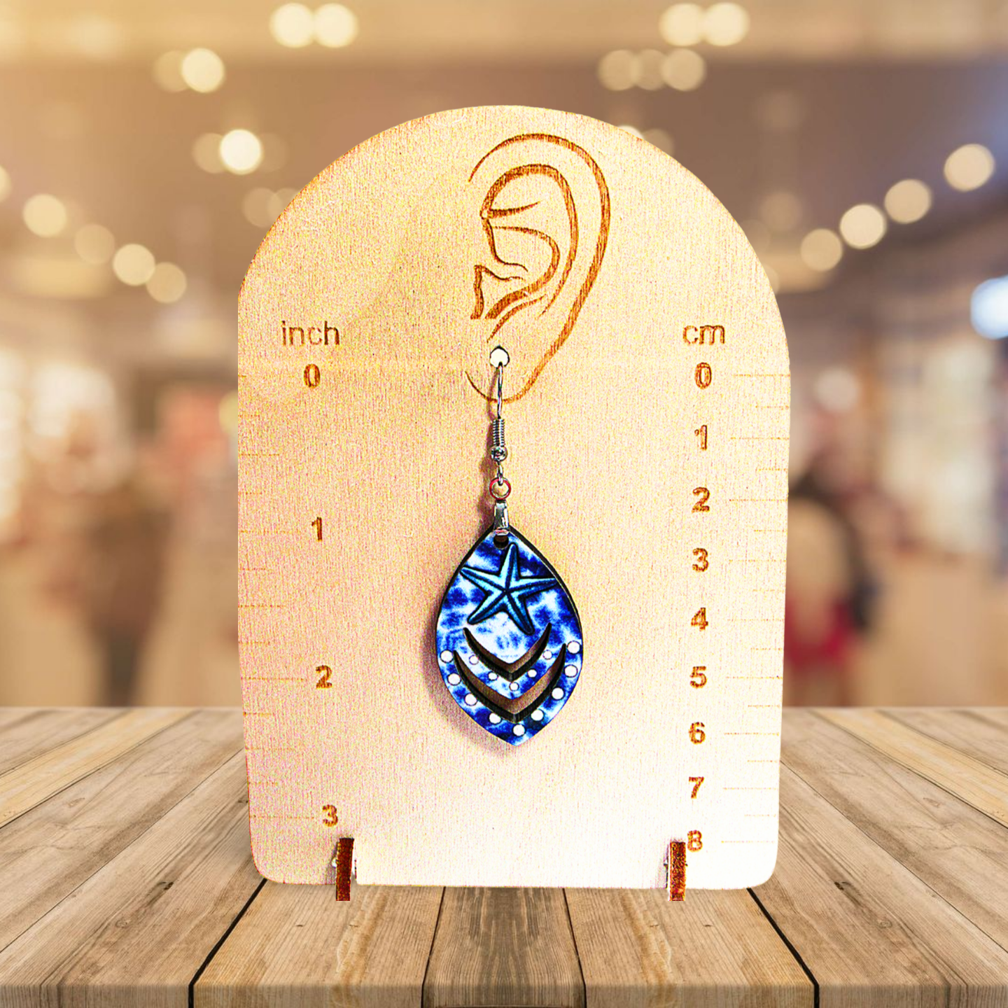 Open Teardrop Shaped Sublimated Earrings 1.5 inch