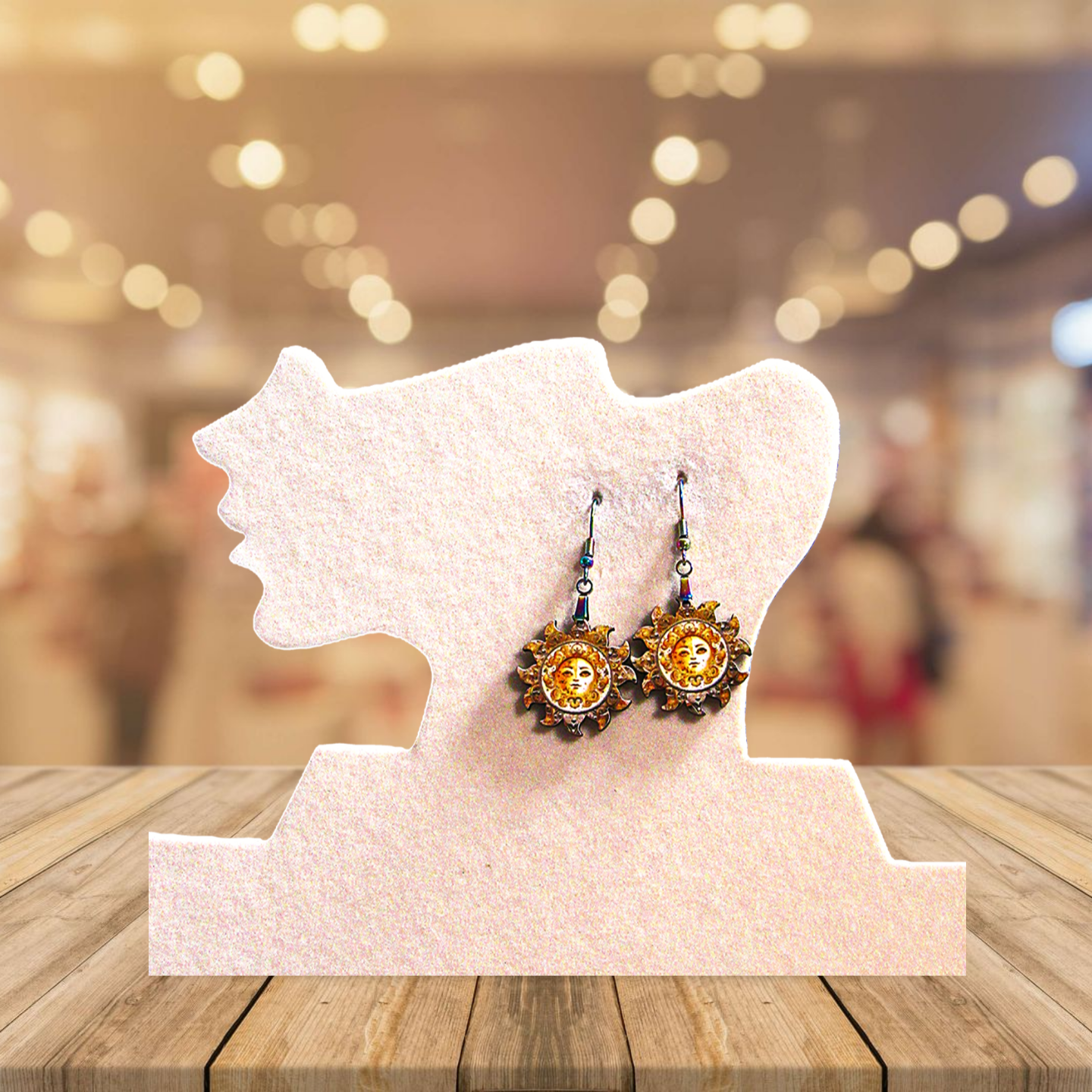 Sun Shaped Sublimated Earrings 1 inch