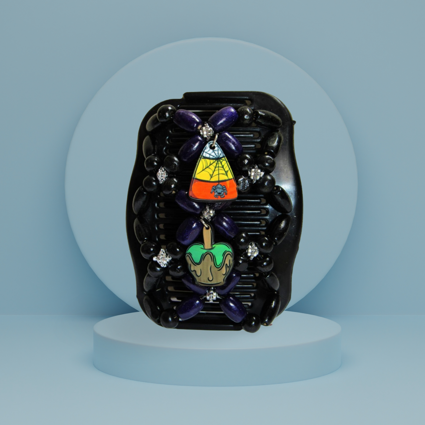 Double Comb Hair Clip With Sublimated Interchangeable Charms