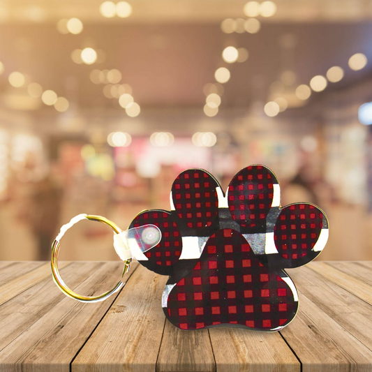 Paw Print Shaped Sublimated Keychain MDF