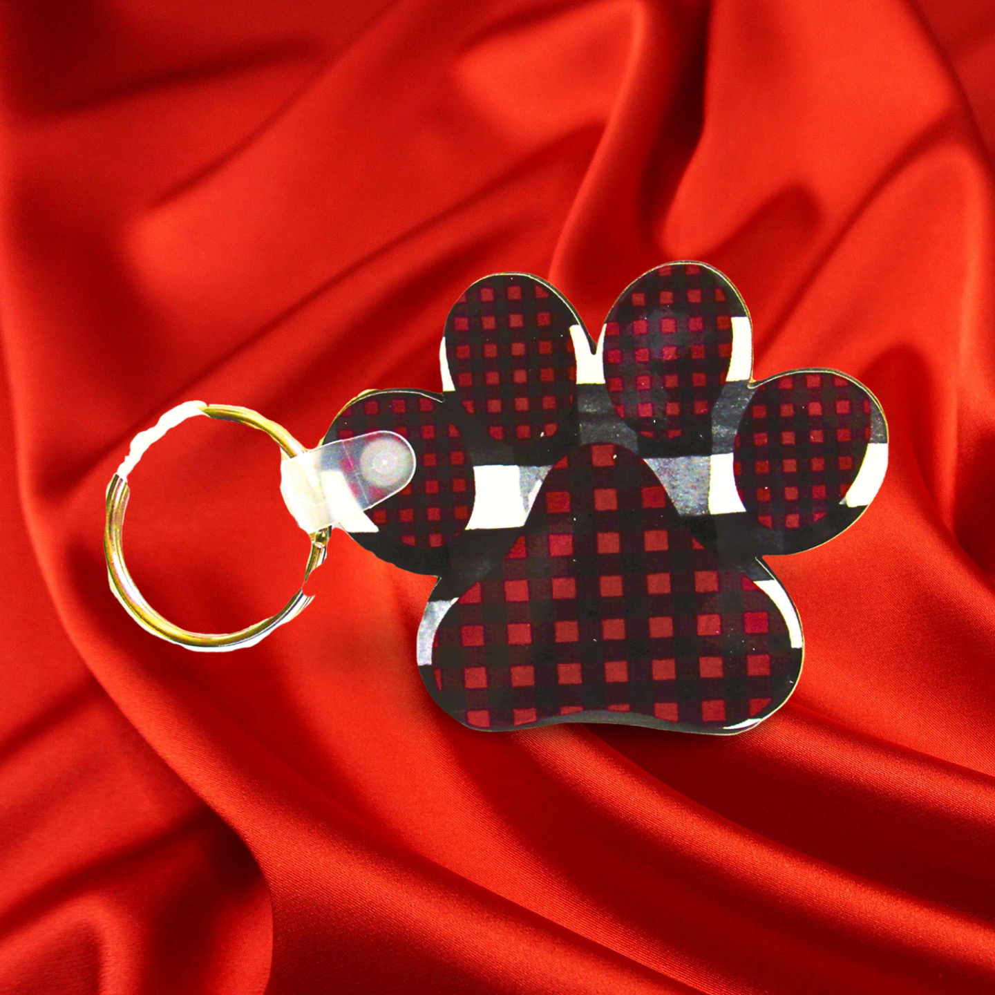 Paw Print Shaped Sublimated Keychain MDF