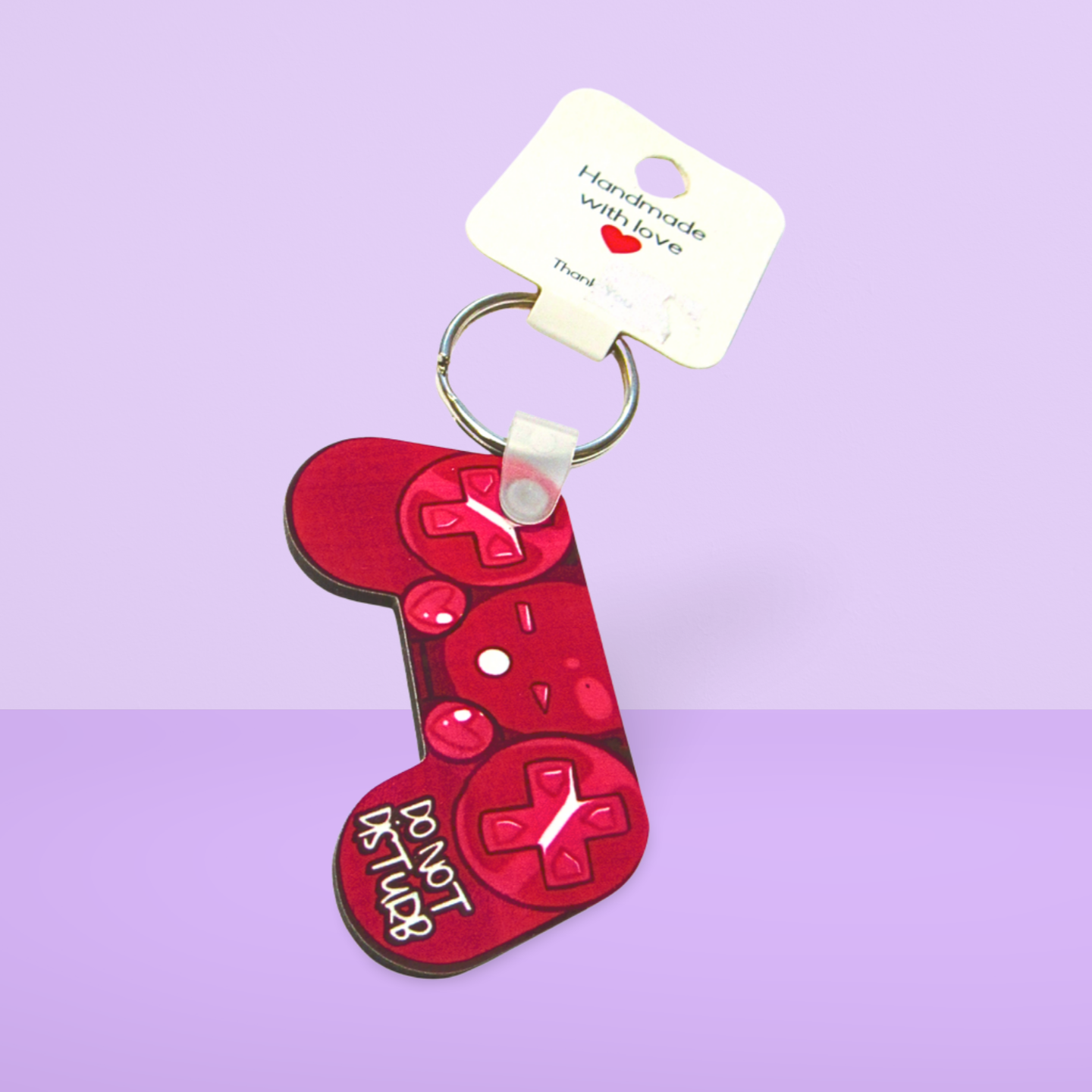 Game Controller Shaped Sublimated Keychain