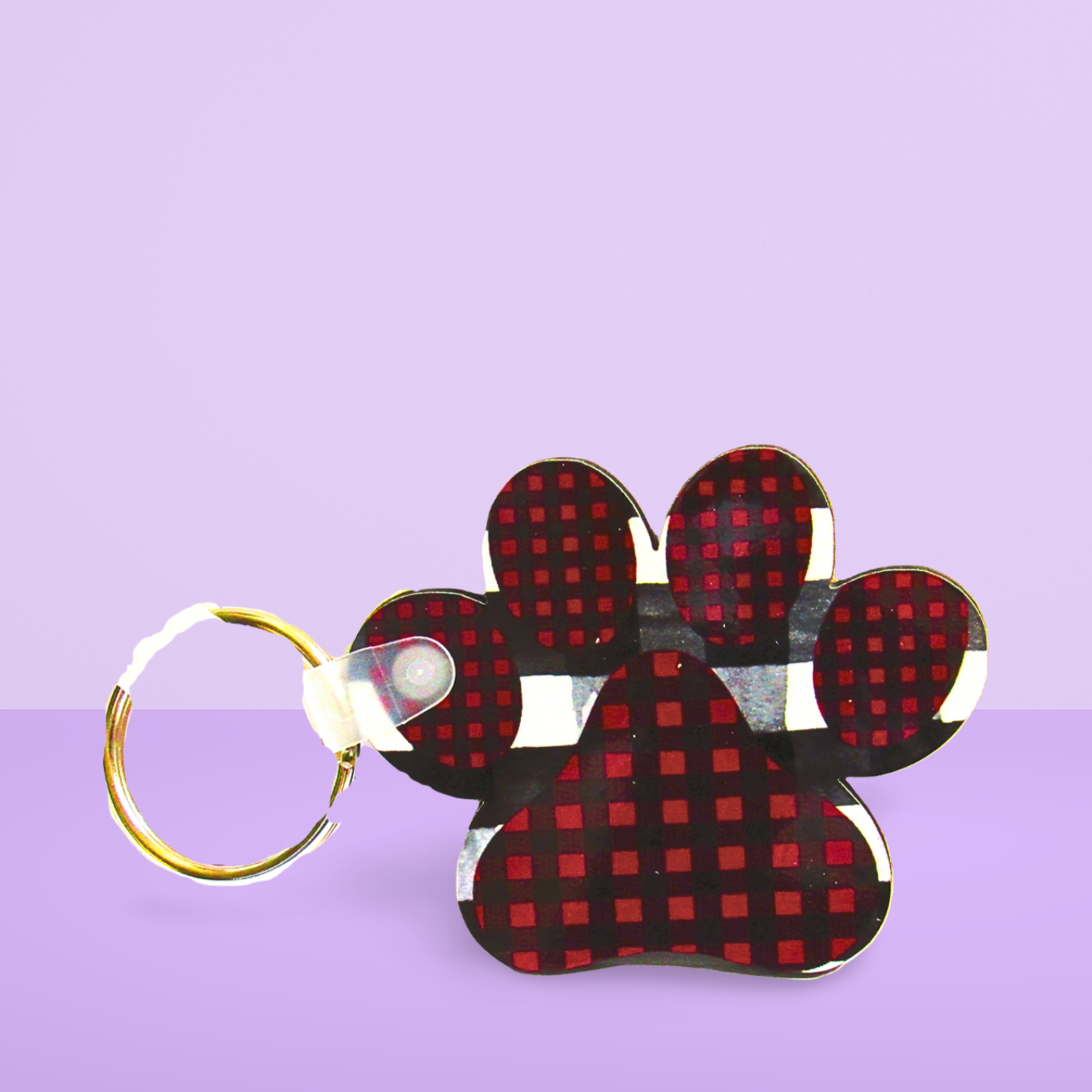 Paw Print Shaped Sublimated Keychain MDF