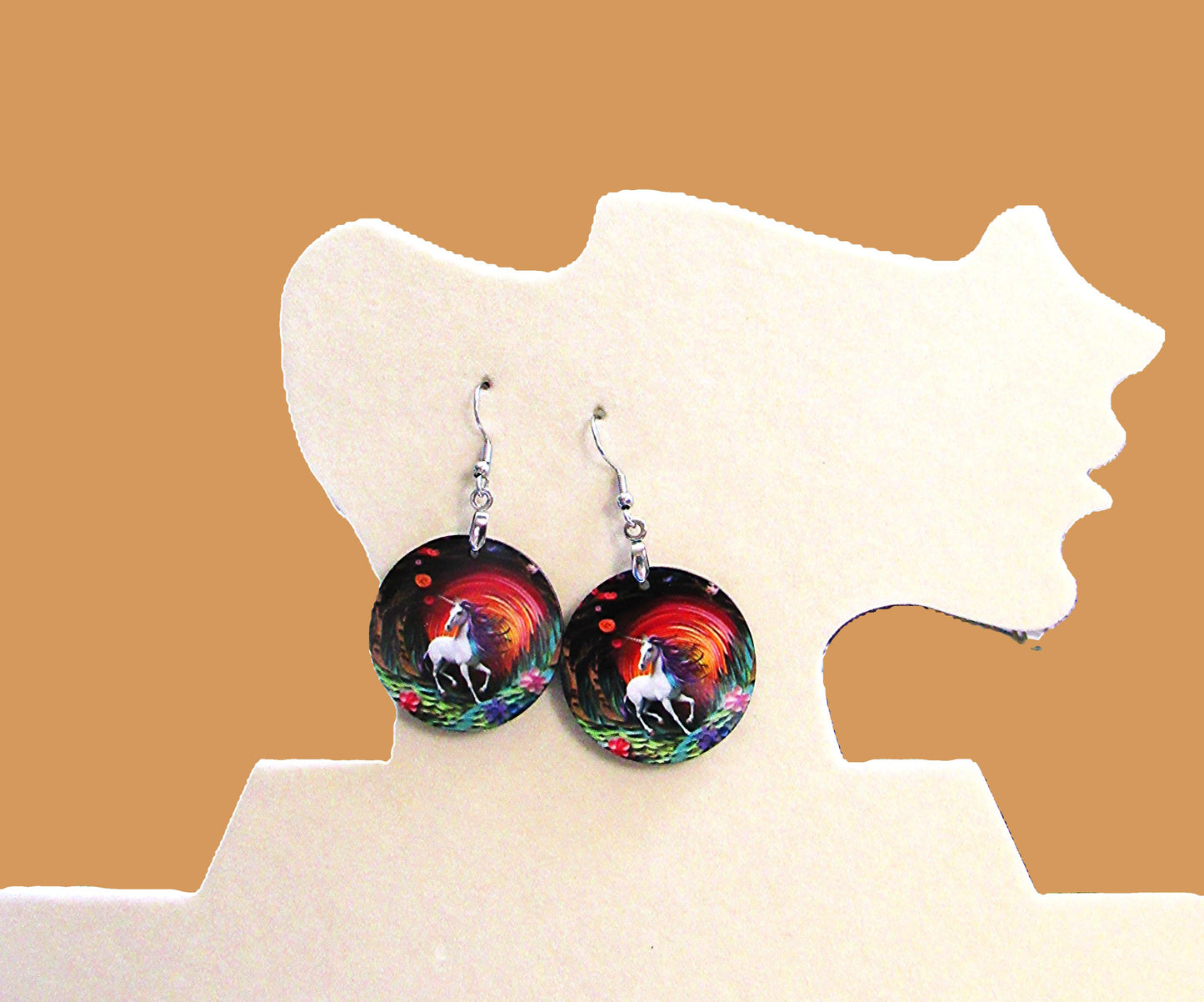 Round Shaped Sublimated 1 inch Earrings