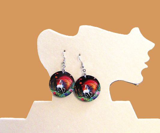 Round Shaped Sublimated 1 inch Earrings