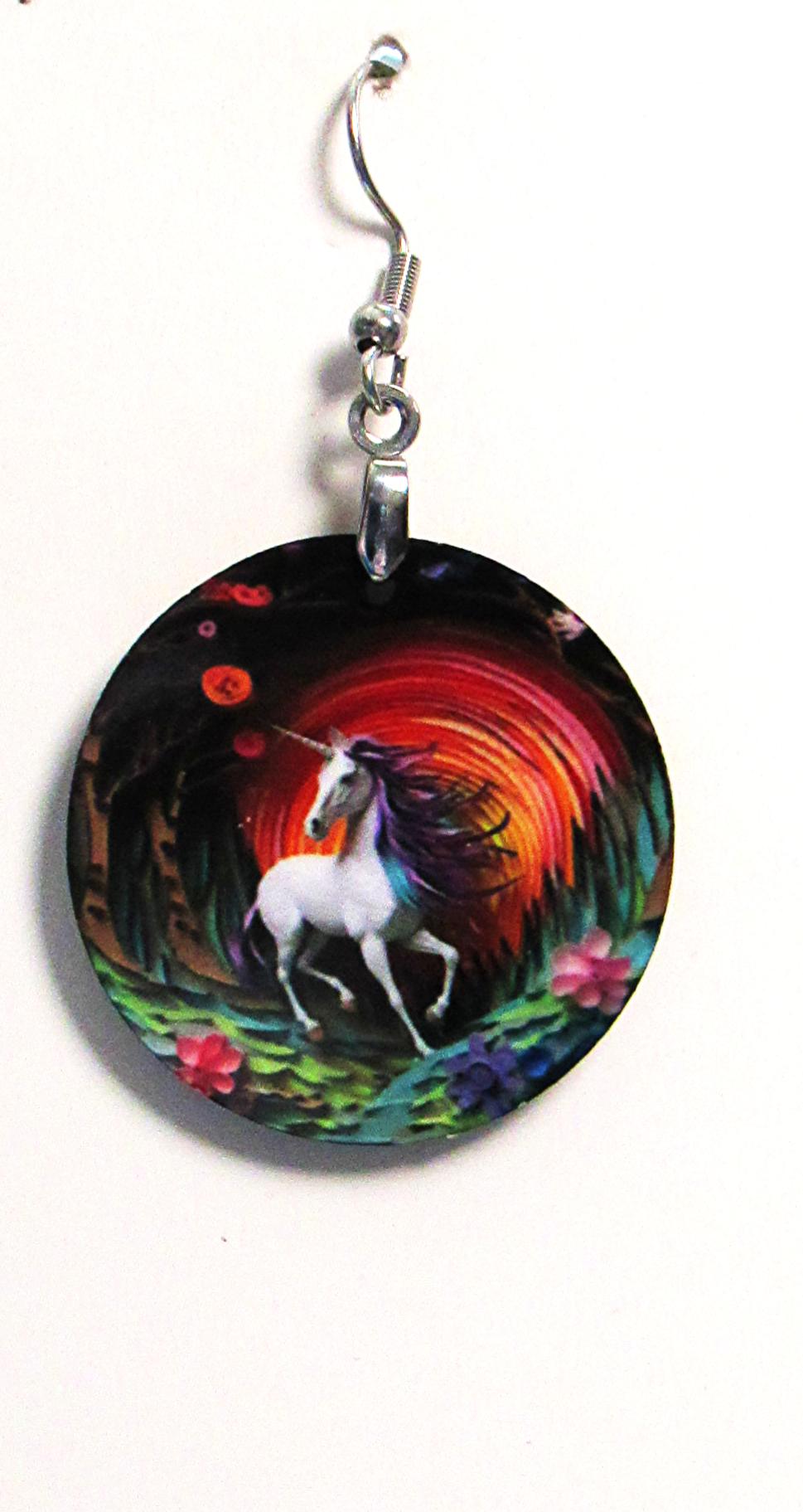 Round Shaped Sublimated 1 inch Earrings