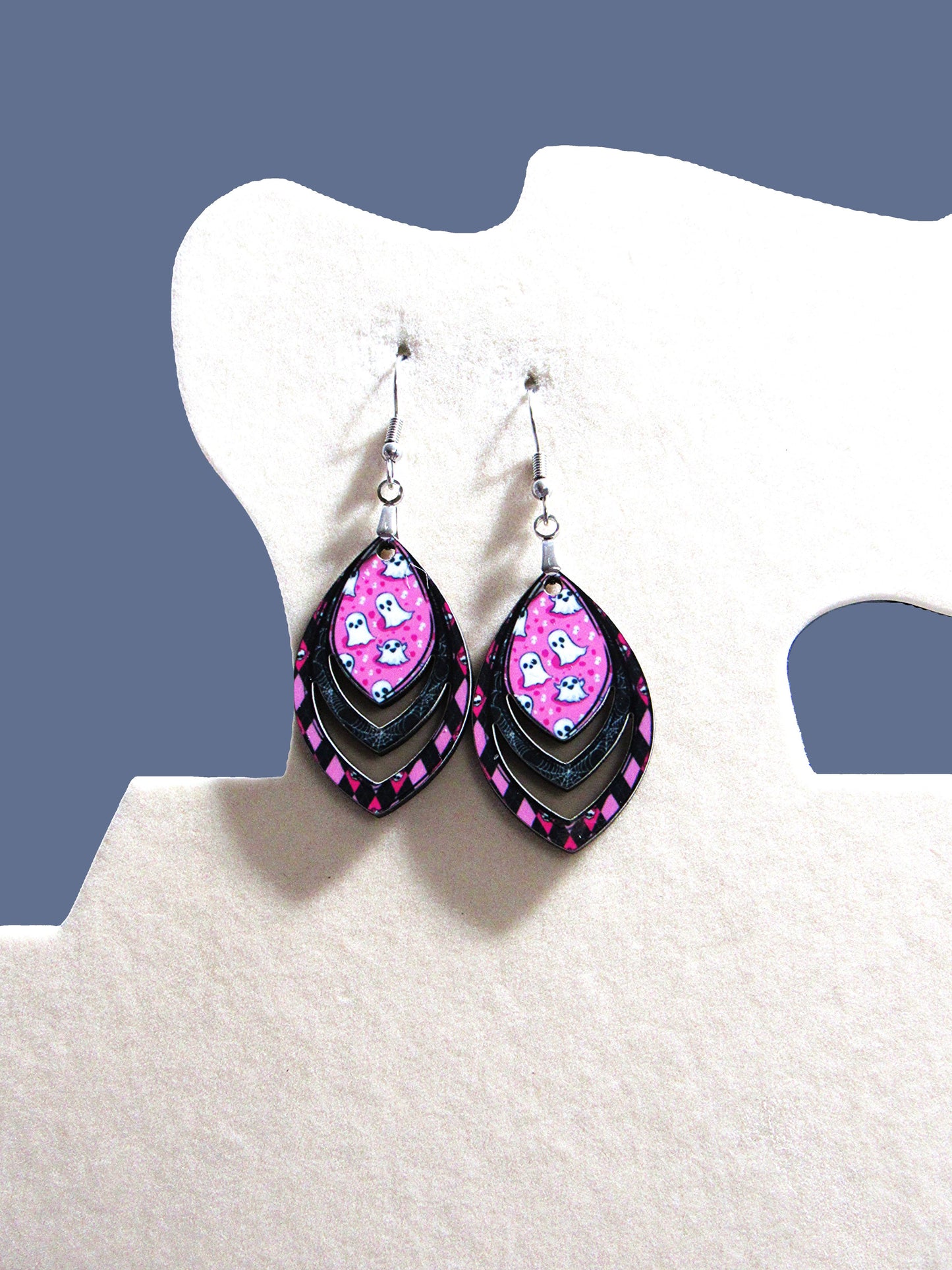 Open Teardrop Shaped Sublimated Earrings 1.5 inch