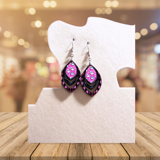 Open Teardrop Shaped Sublimated Earrings 1.5 inch